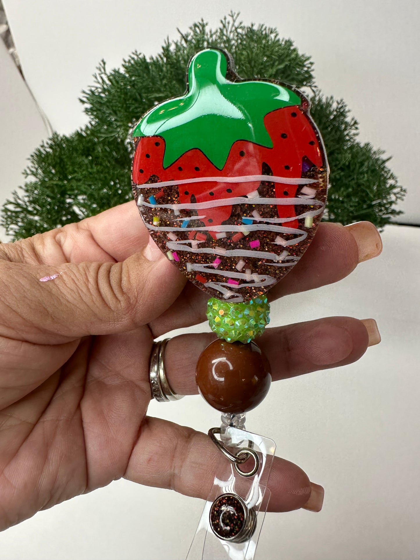 Choco Dip Strawberry Badge Reel