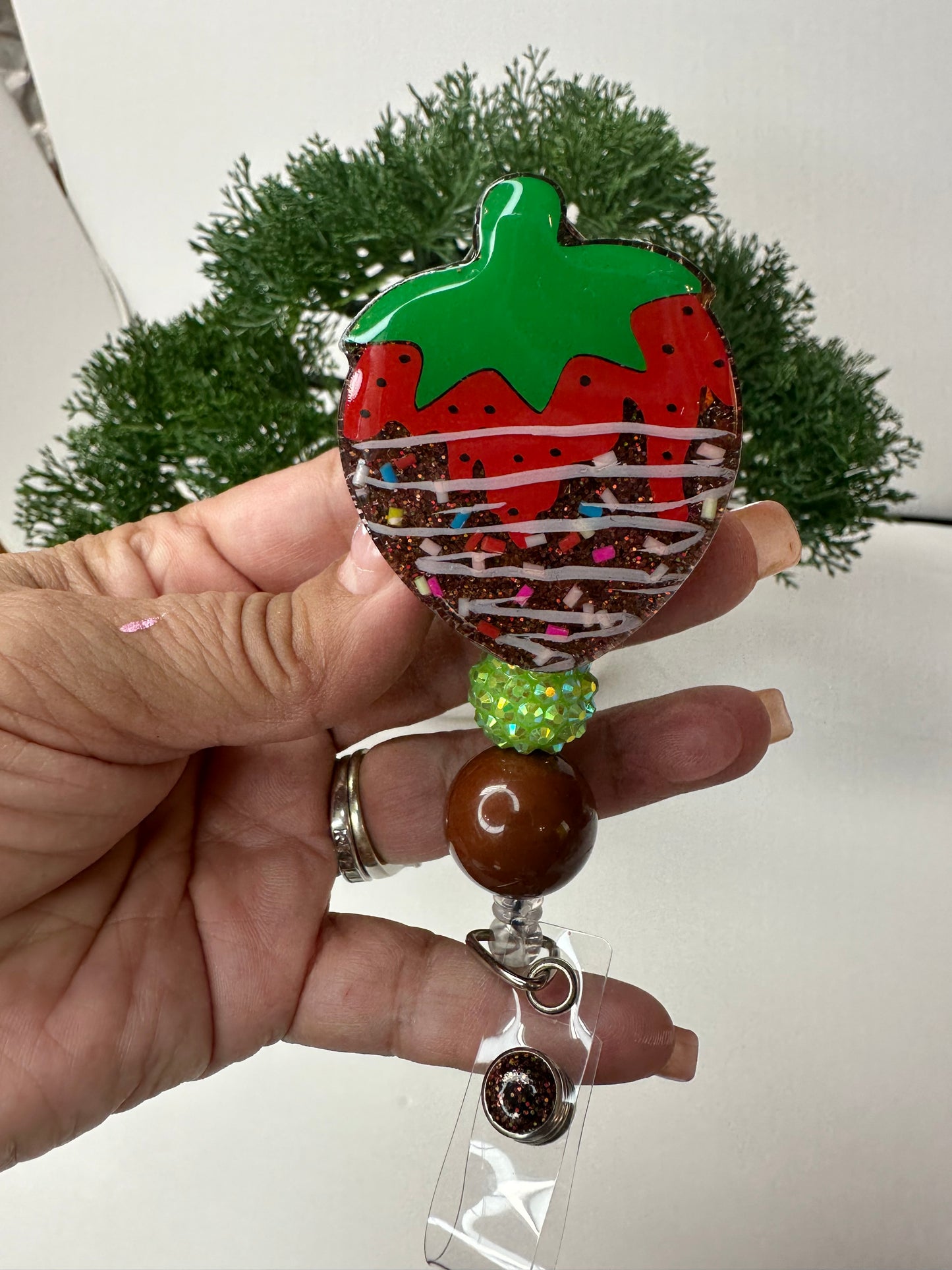 Choco Dip Strawberry Badge Reel