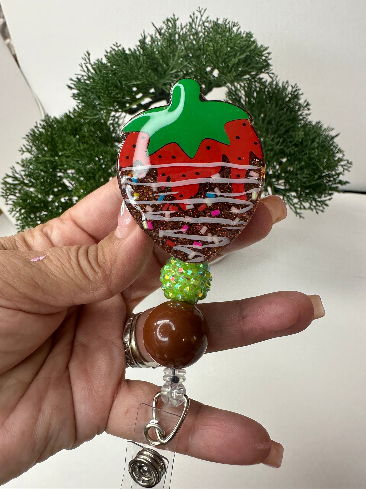 Choco Dip Strawberry Badge Reel