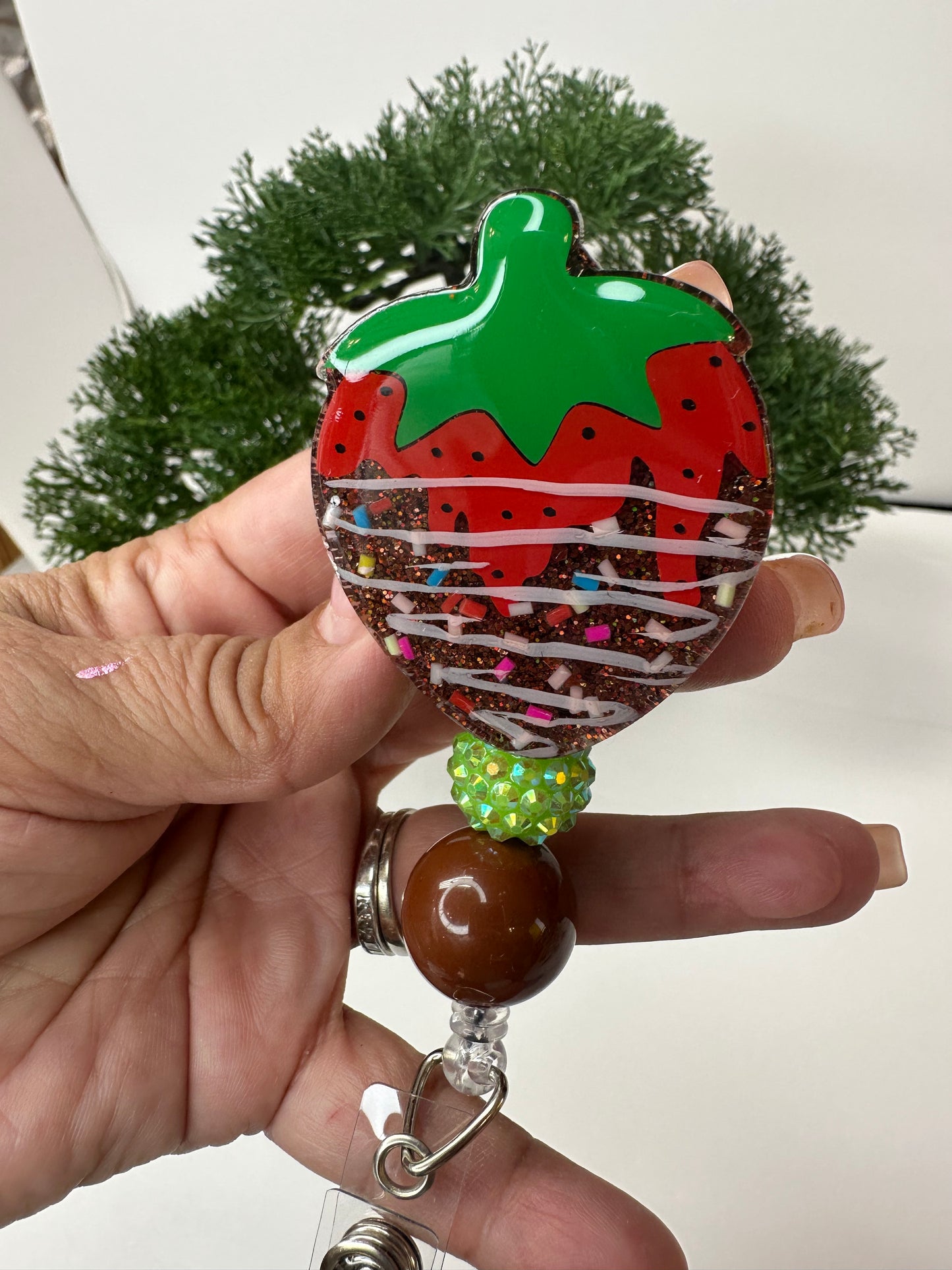Choco Dip Strawberry Badge Reel