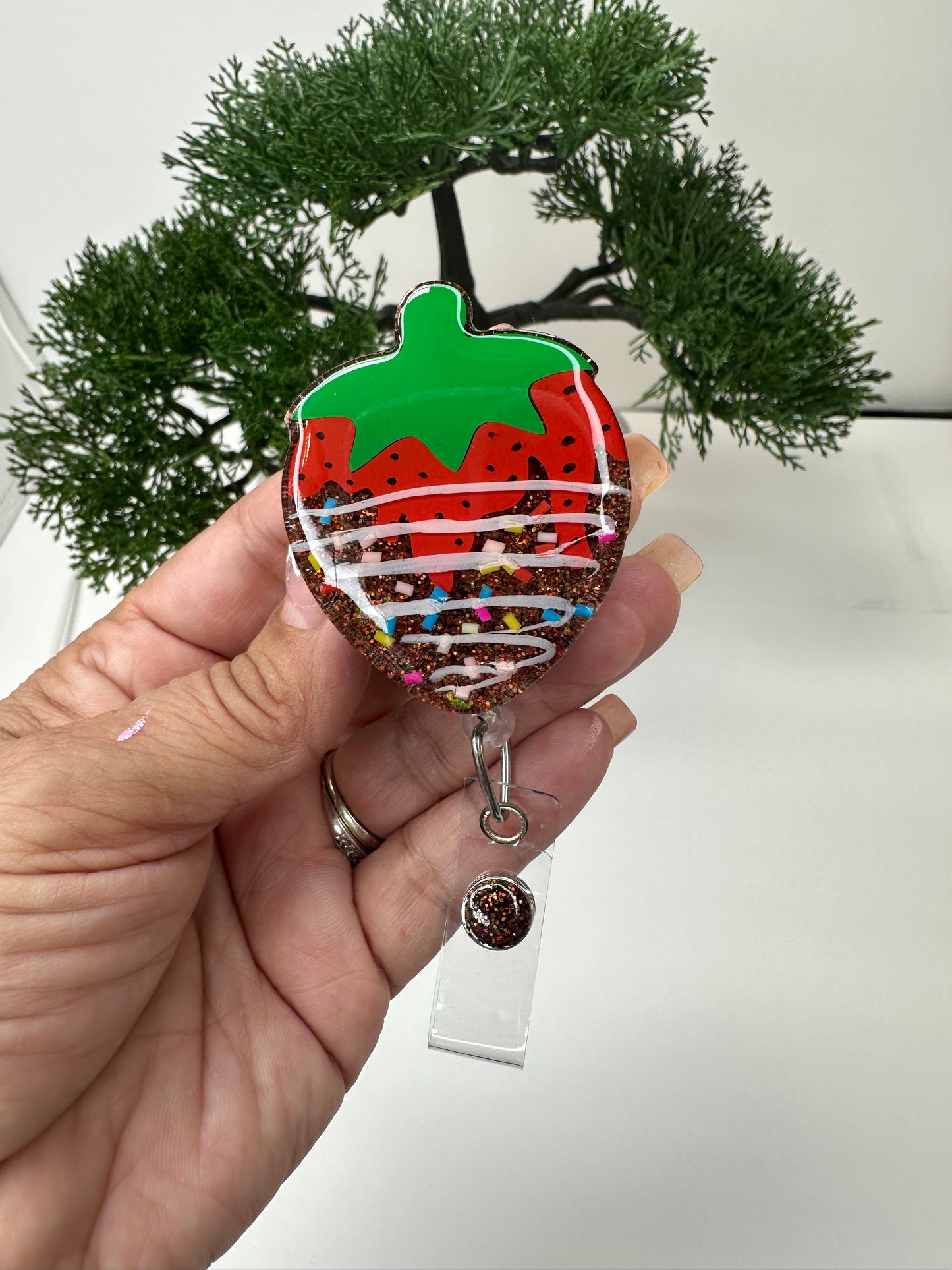 Choco Dip Strawberry Badge Reel