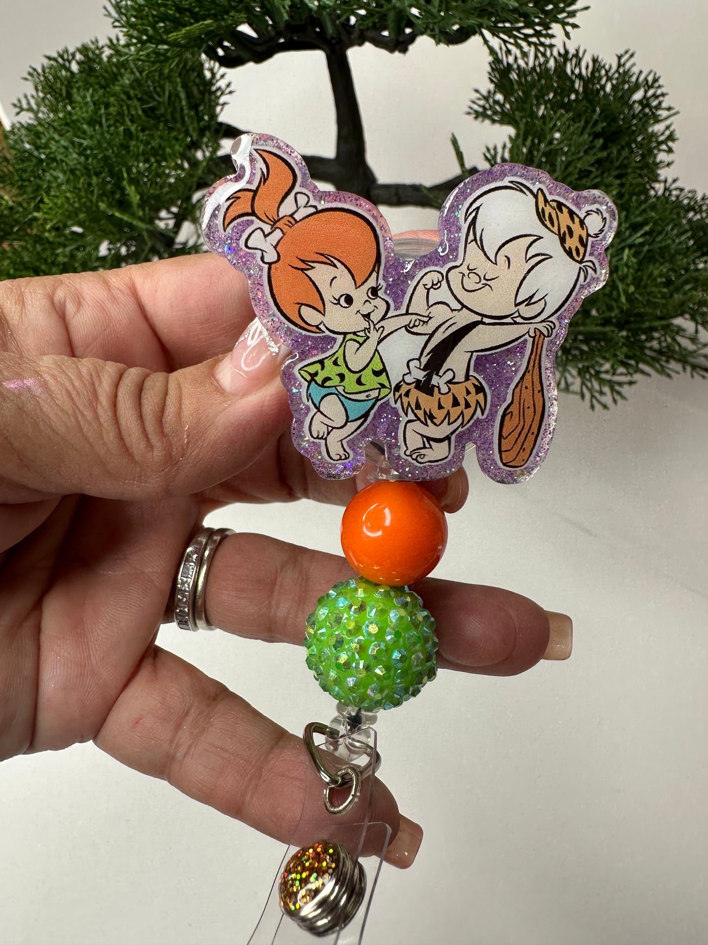 Pebbles and Bam Bam Badge Reel