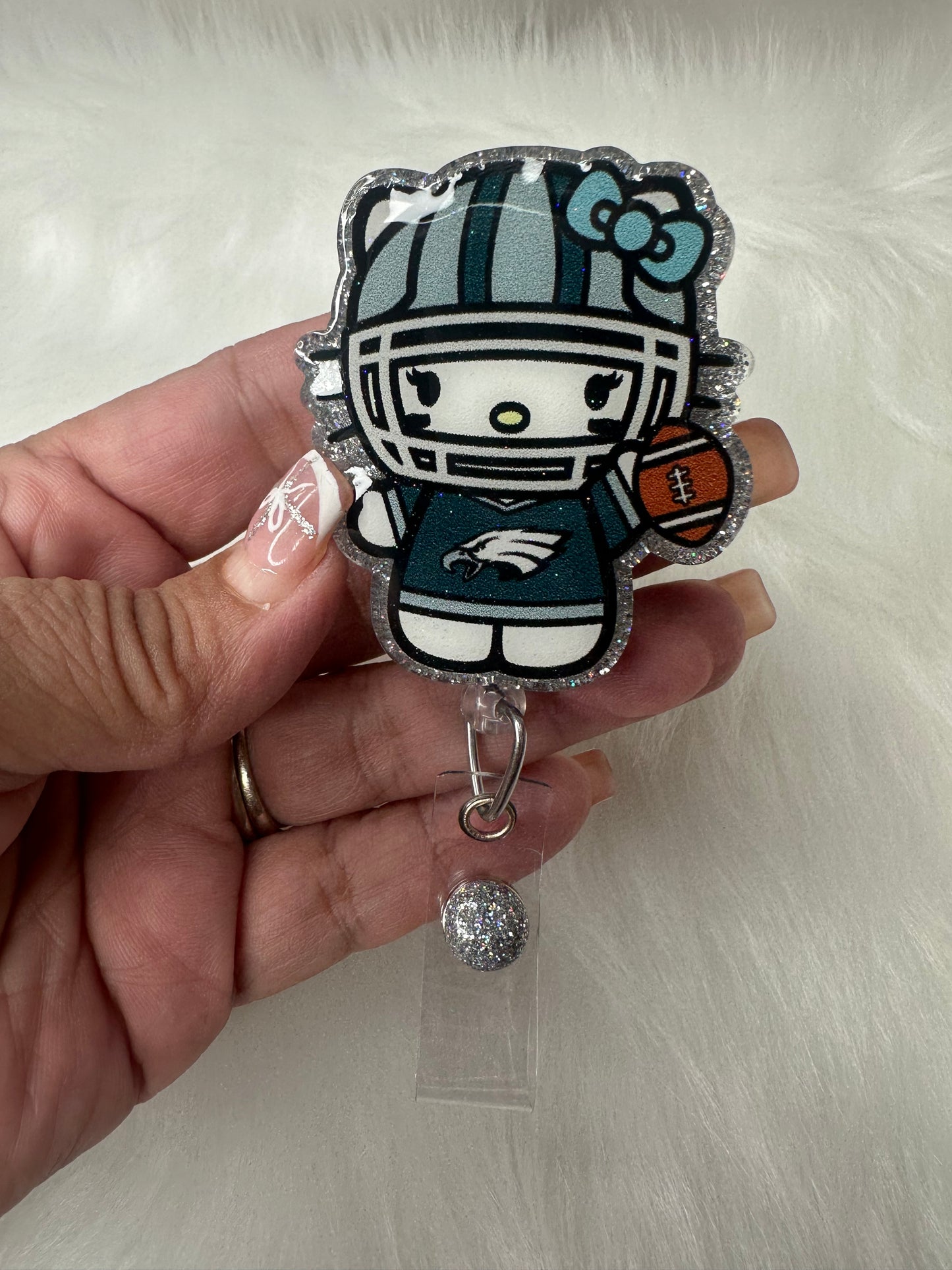 Kitty Sports football Badge Reel
