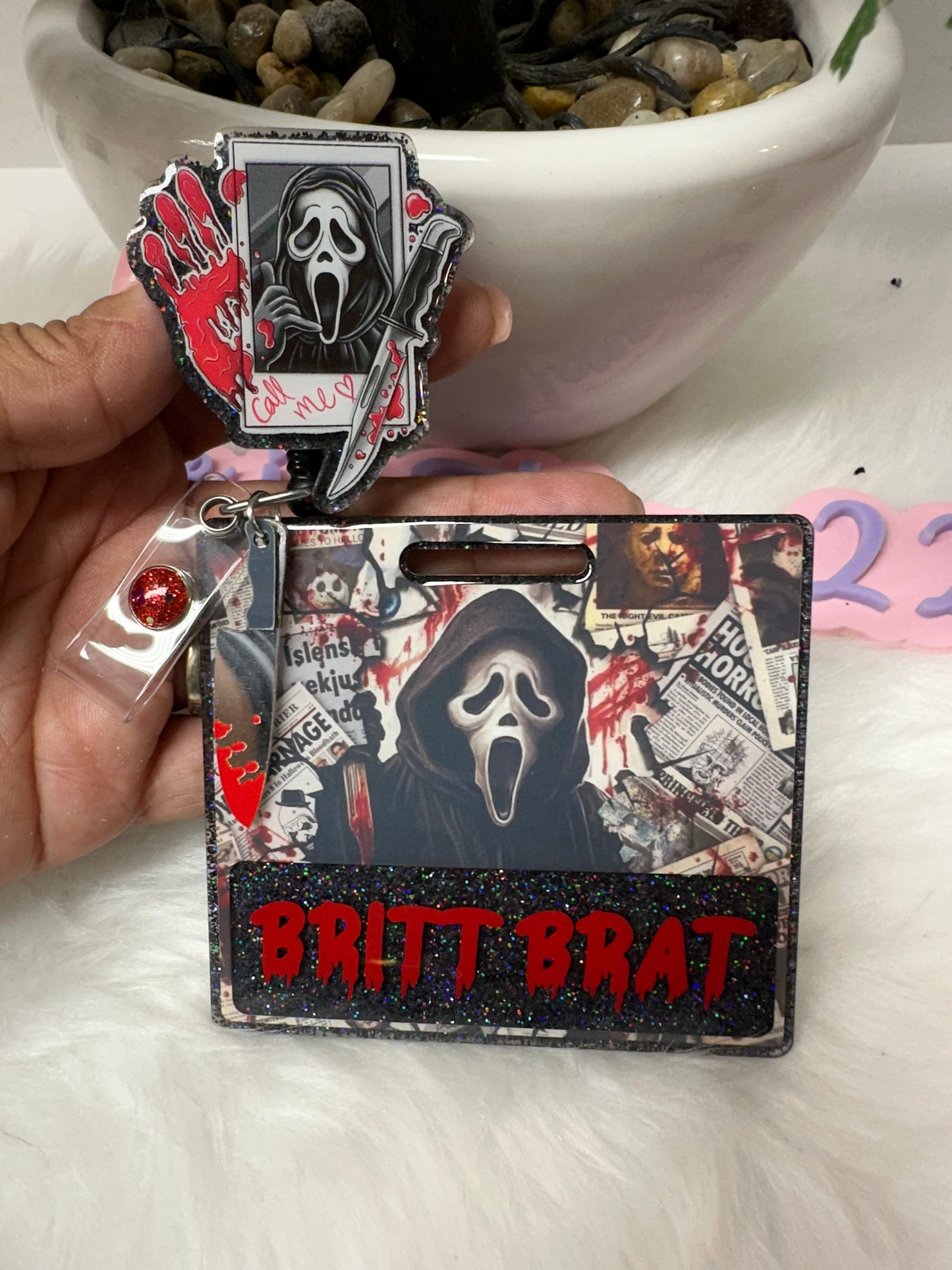Horror Call me Badge Buddy Set