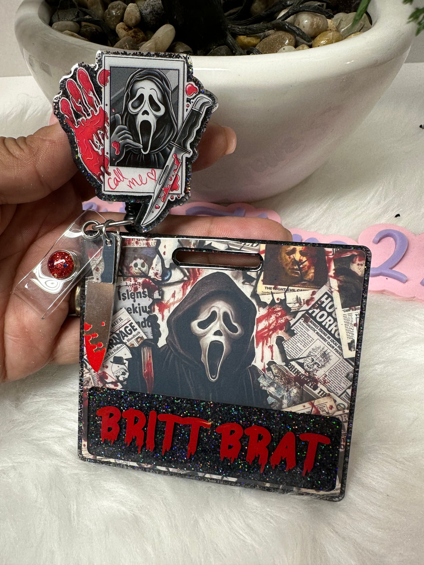 Horror Call me Badge Buddy Set