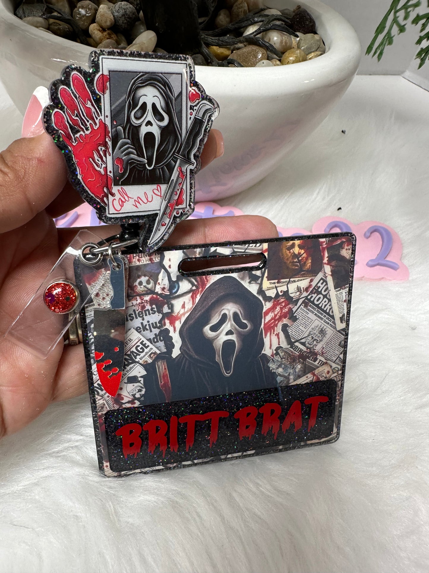 Horror Call me Badge Buddy Set