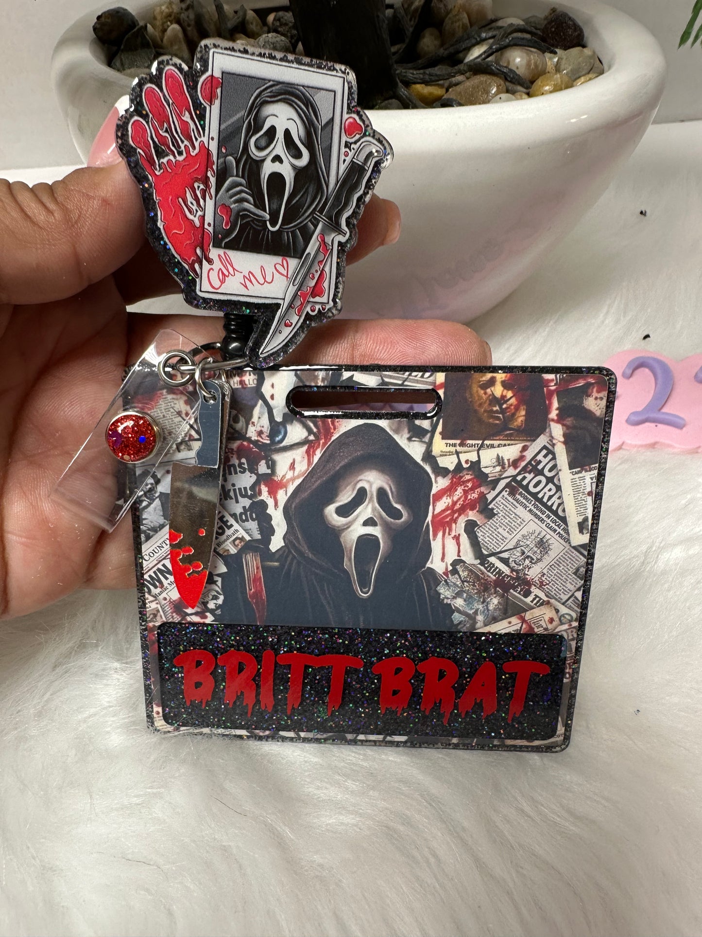 Horror Call me Badge Buddy Set