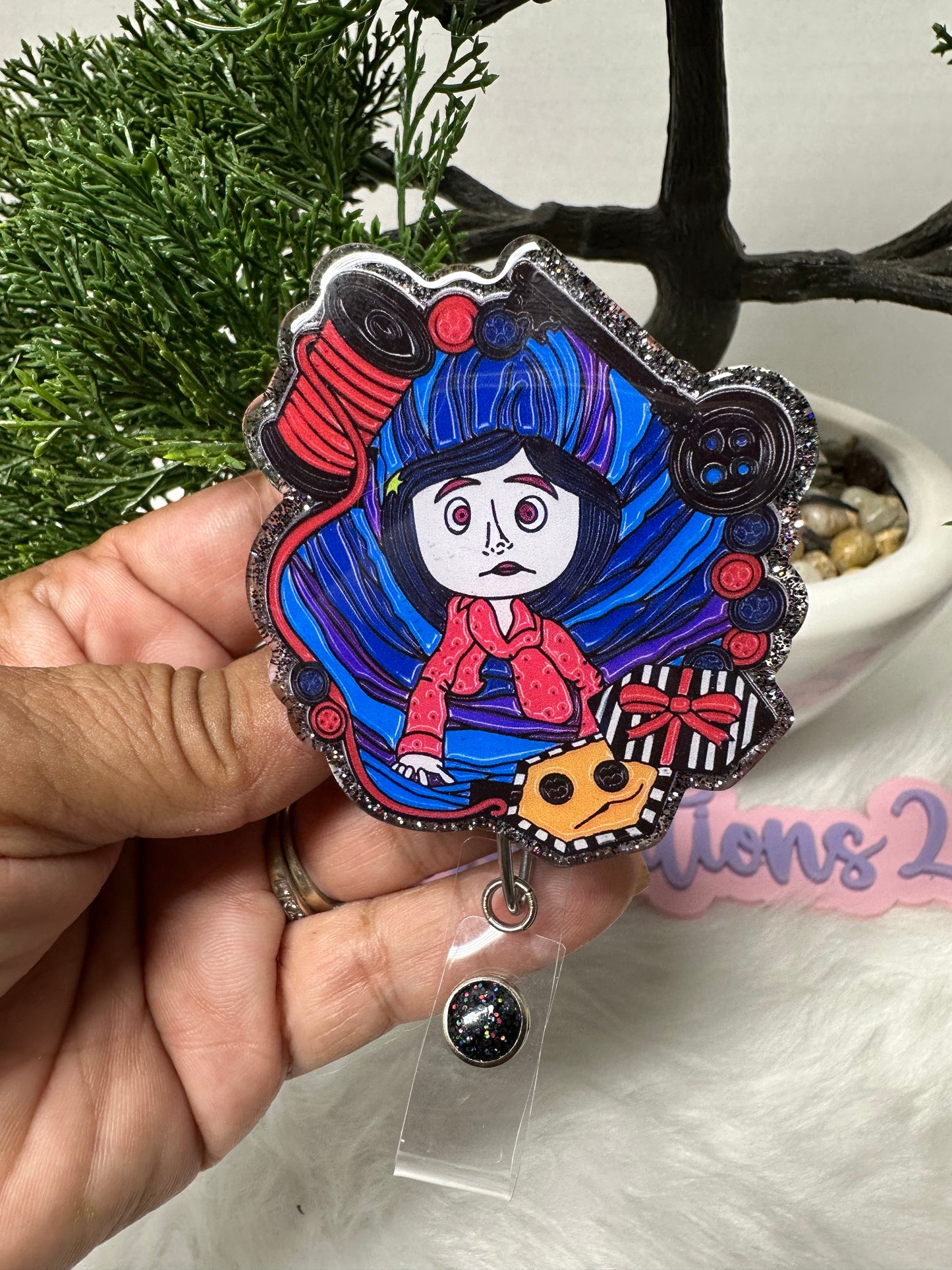 Coraline Cartoon Badge Reel