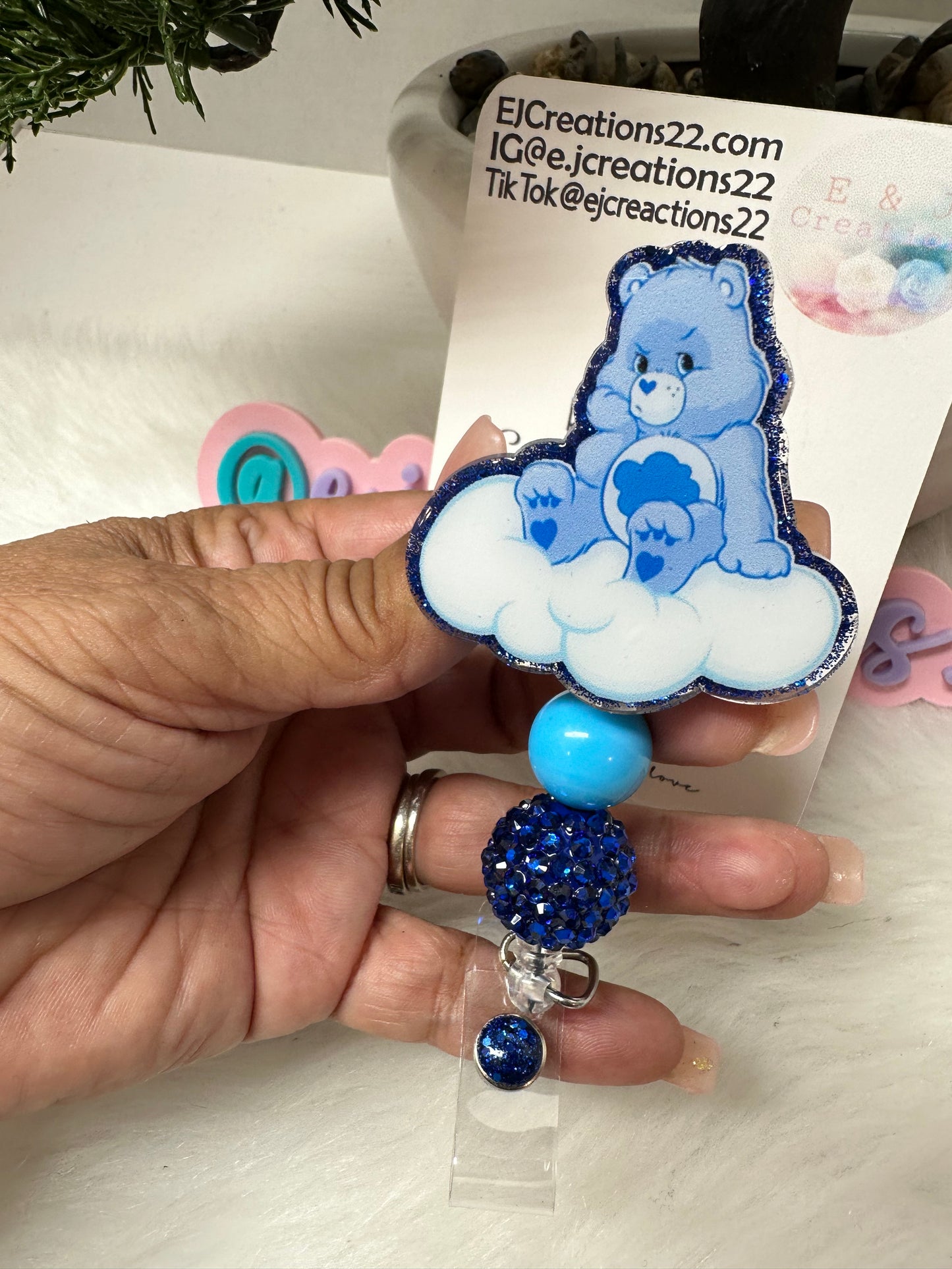 Grumpy Bear Badge Reel