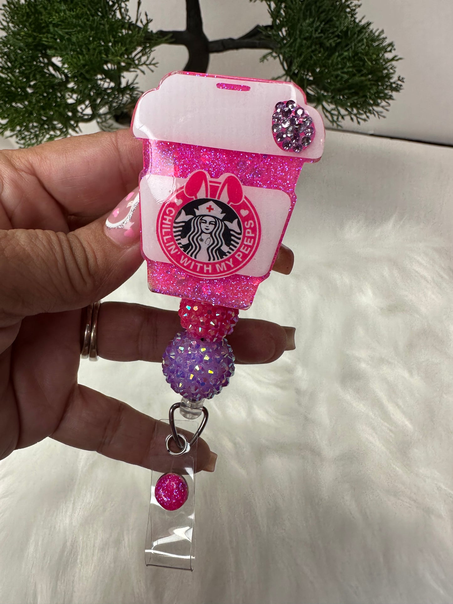 Chillin With My Peeps Badge Reel
