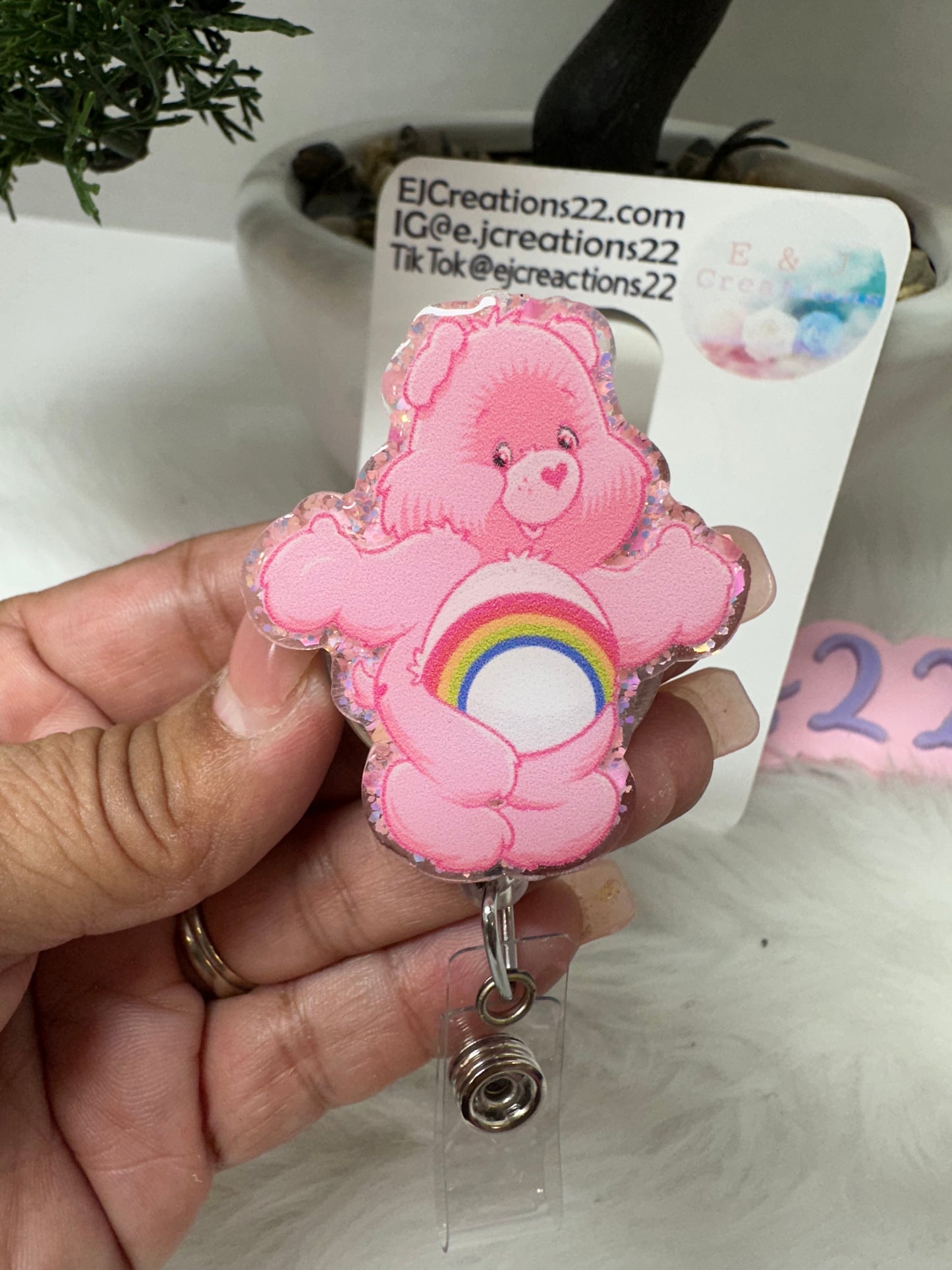 Cheer Bear Badge Reel