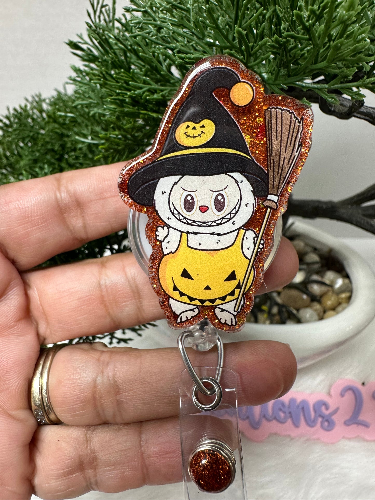 La Boo Scarecrow Badge Reel