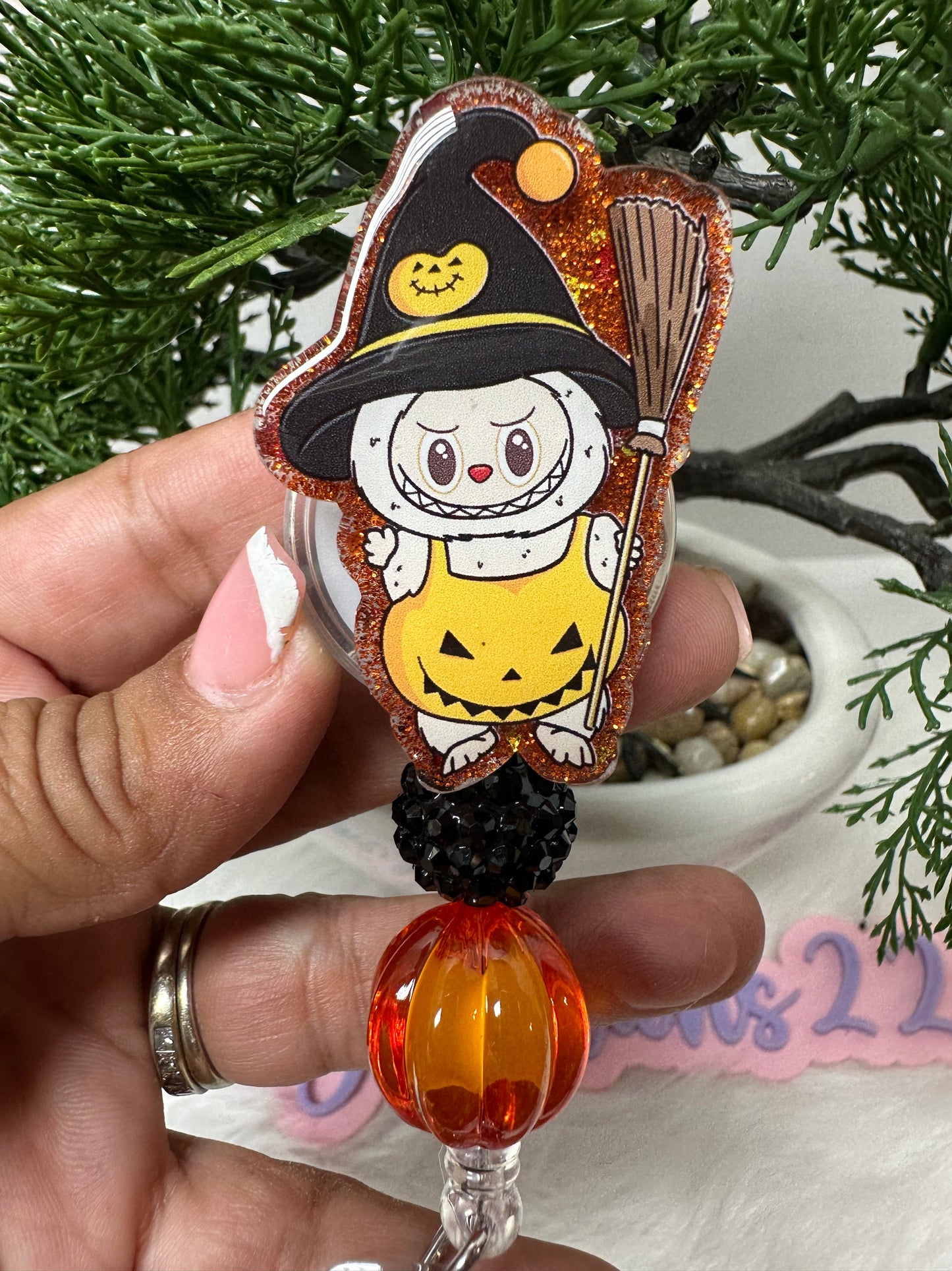 La Boo Scarecrow Badge Reel