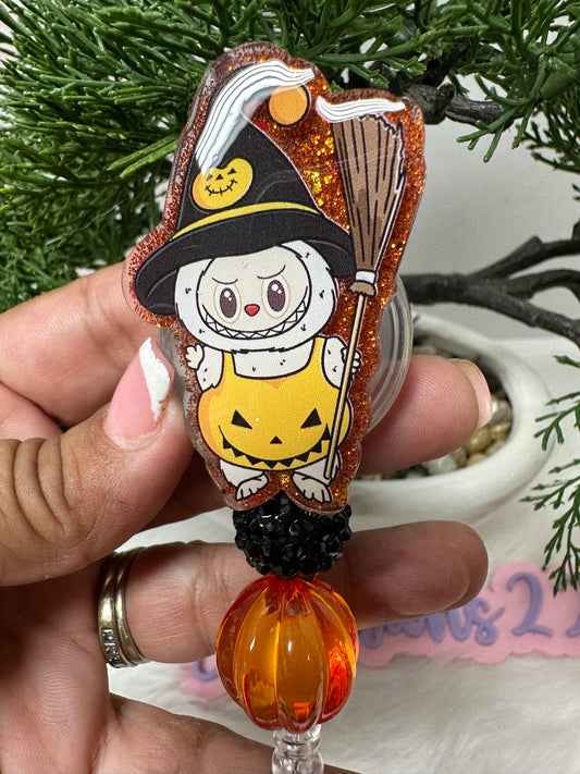 La Boo Scarecrow Badge Reel