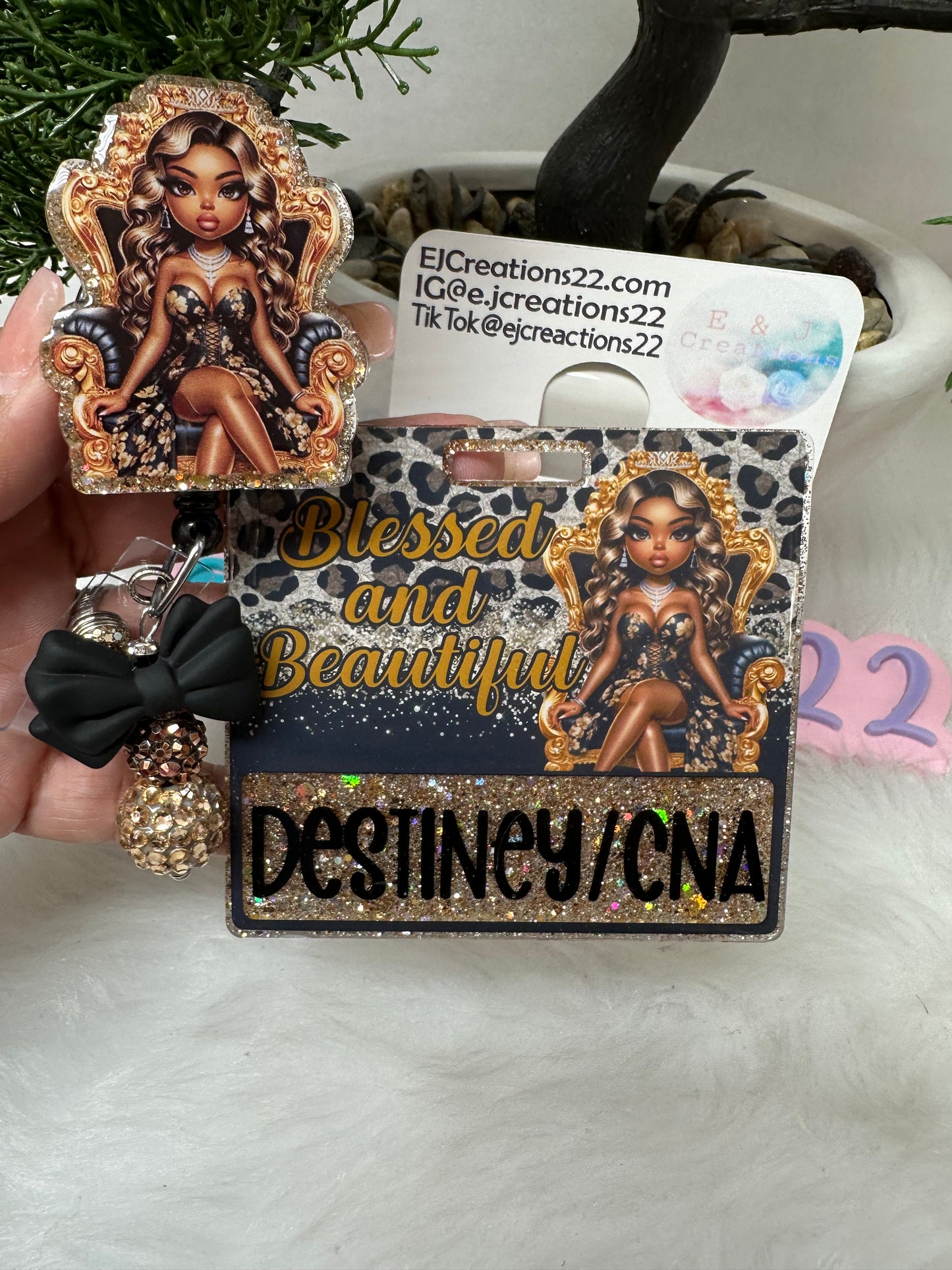 Blessed and Beautiful Badge Buddy Set