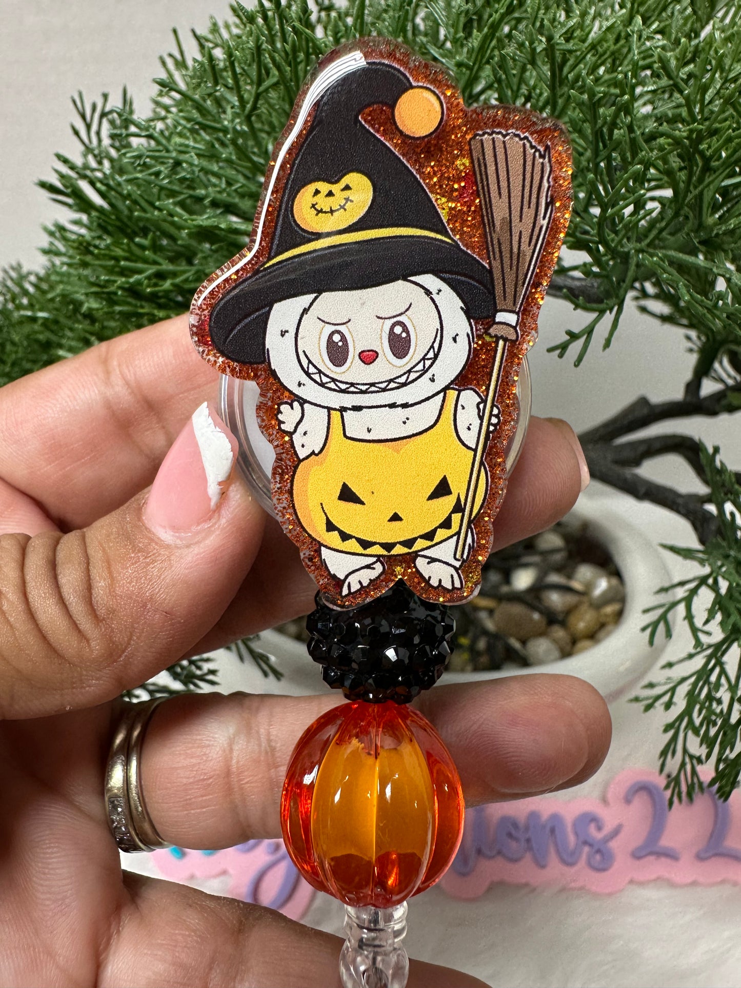 La Boo Scarecrow Badge Reel