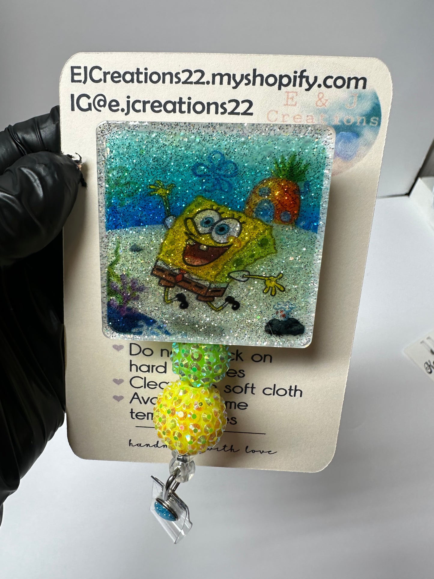 Square Pants Badge Reel