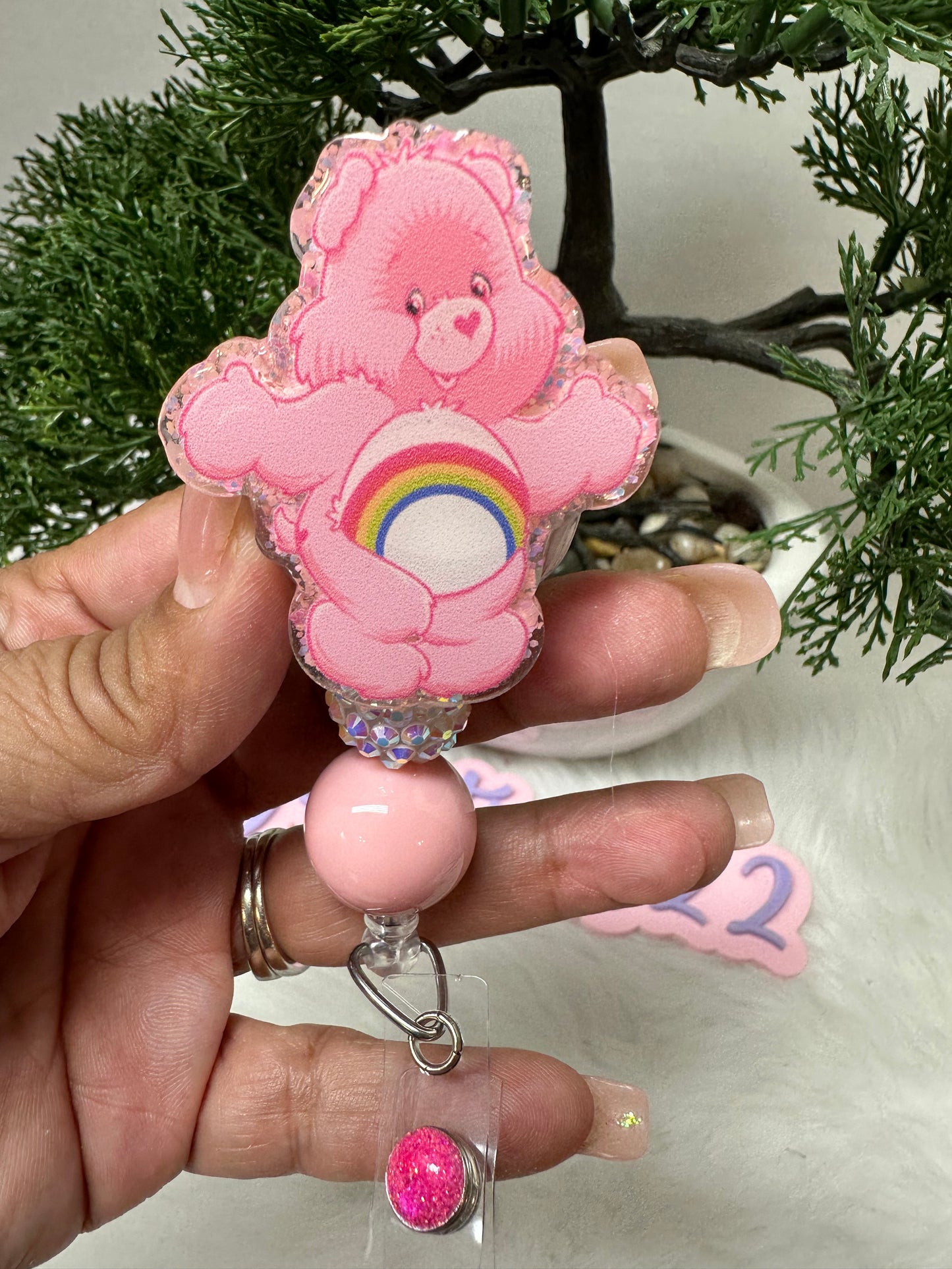 Cheer Bear Badge Reel