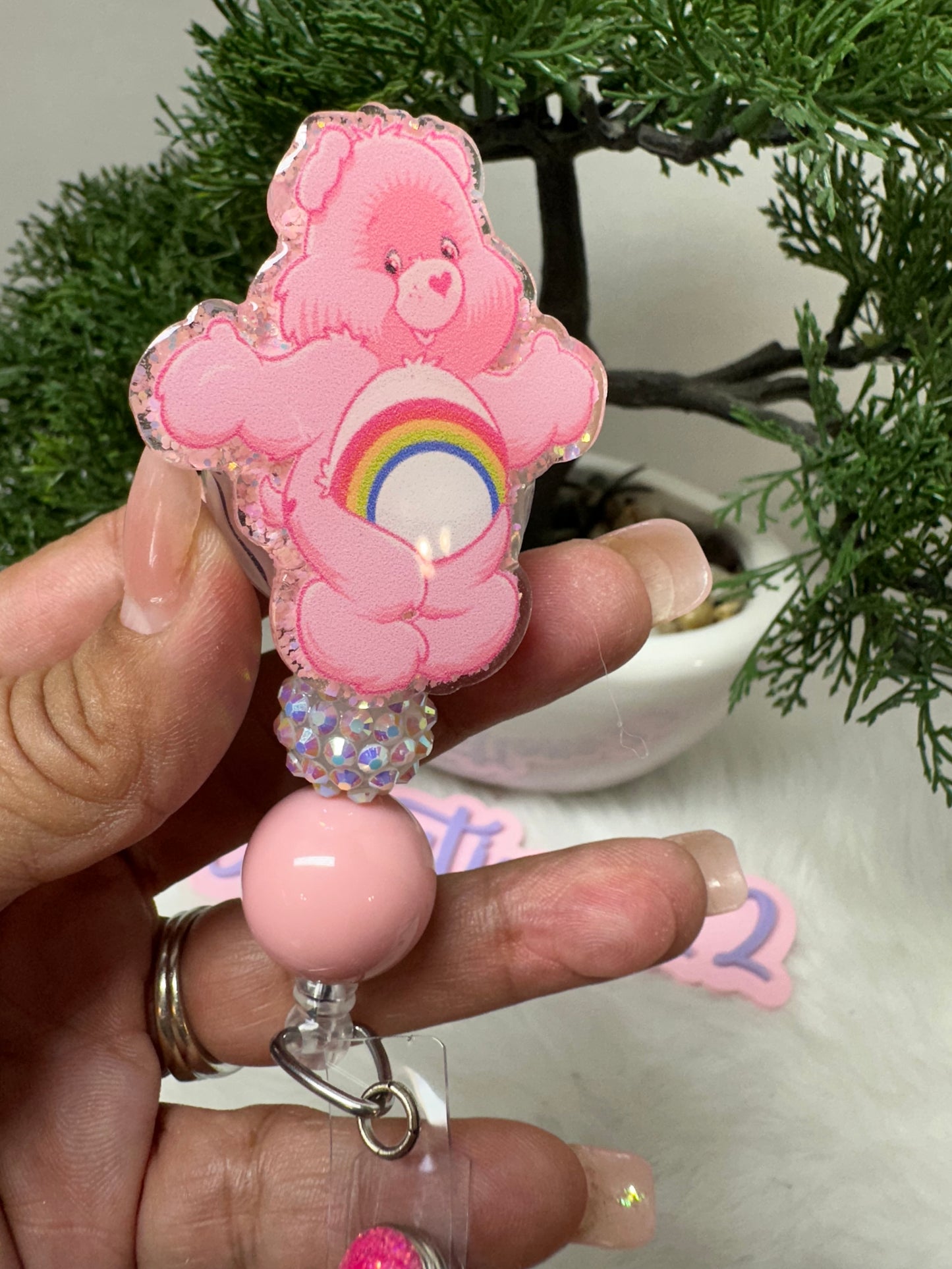 Cheer Bear Badge Reel
