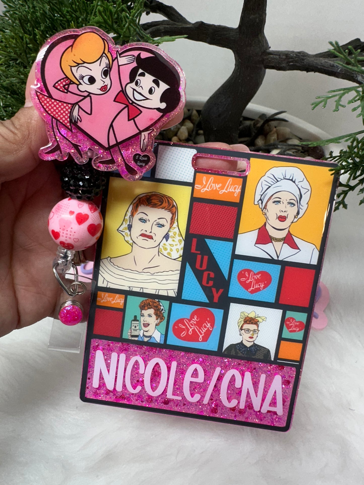 I love Lucy Cartoon Badge Buddy Set