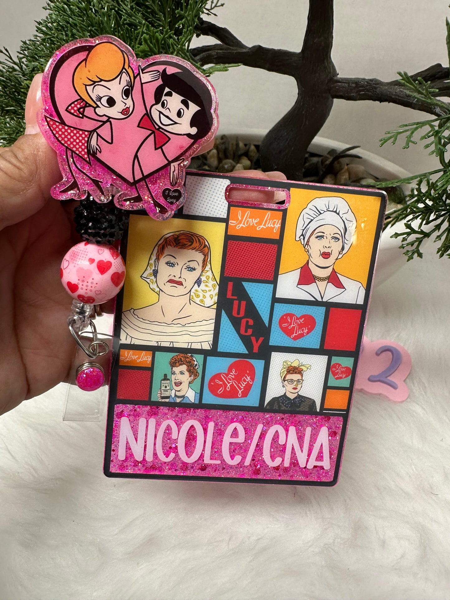 I love Lucy Cartoon Badge Buddy Set
