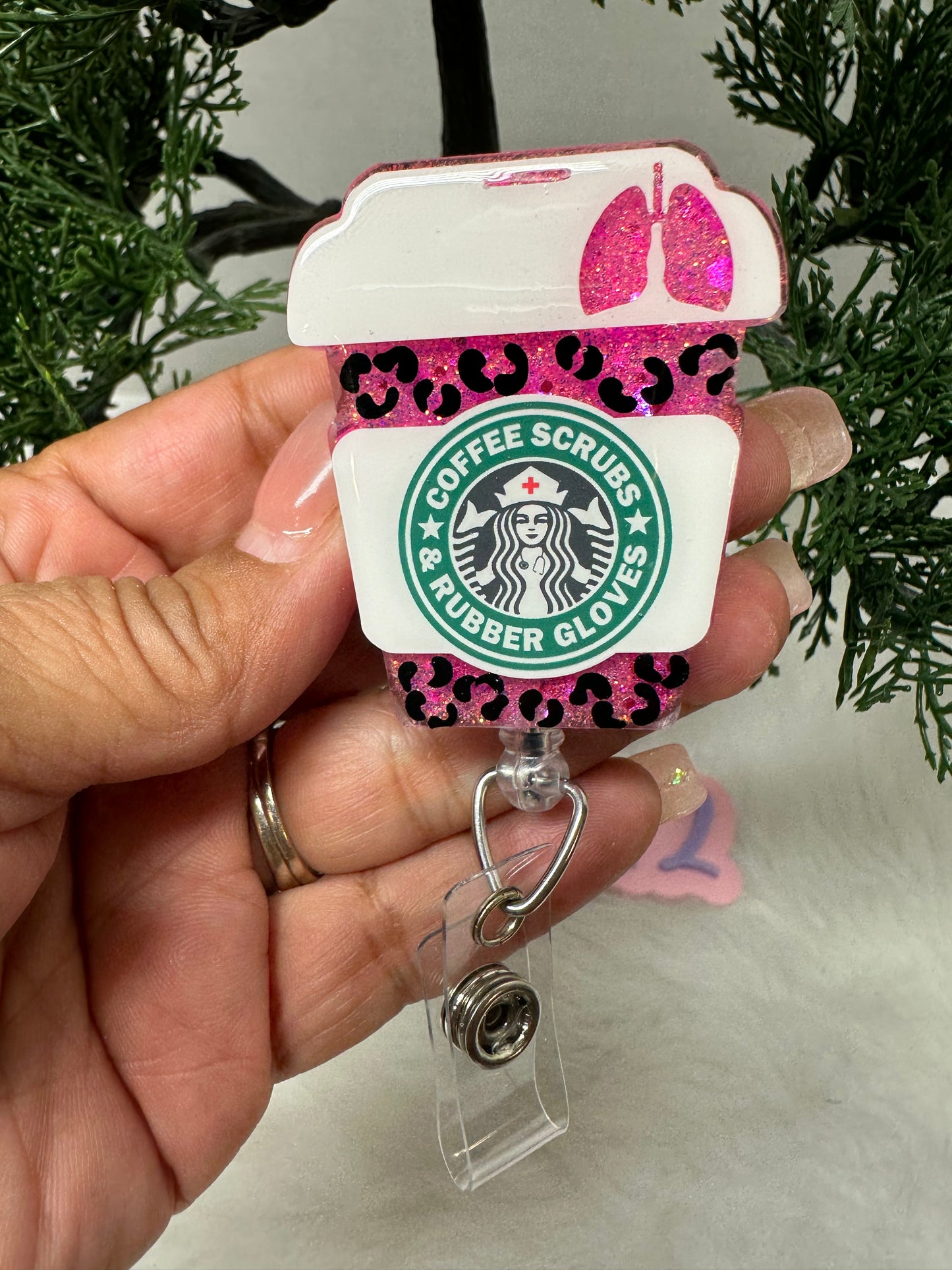 Respiratory Tech Coffee Cup Badge Reel