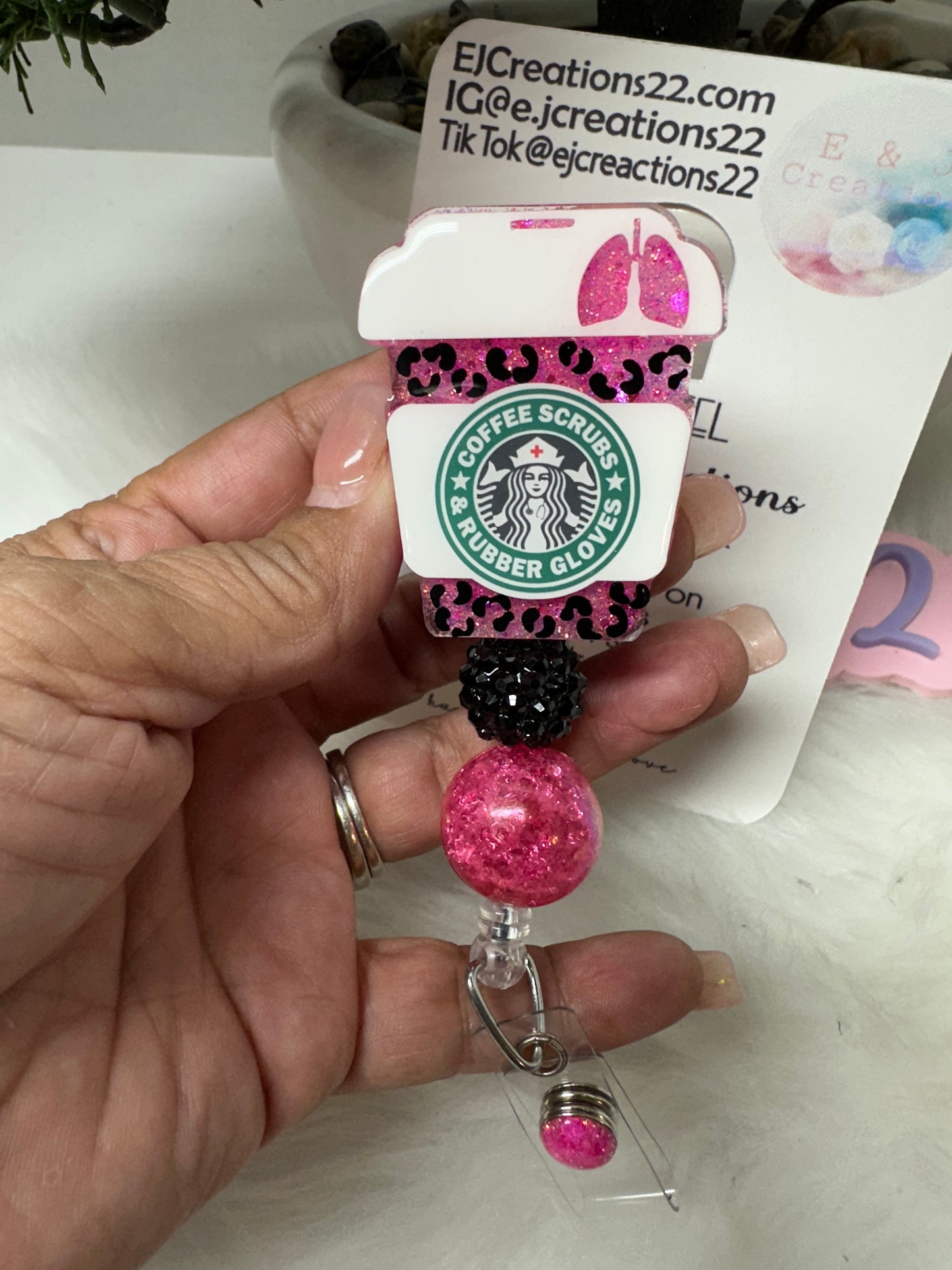 Respiratory Tech Coffee Cup Badge Reel