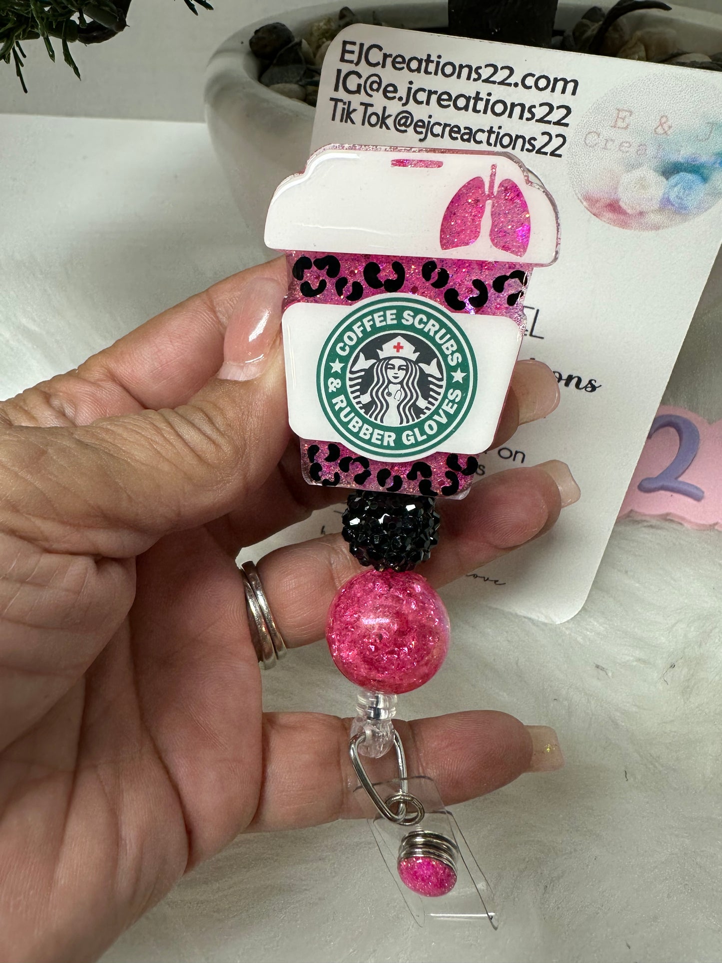 Respiratory Tech Coffee Cup Badge Reel