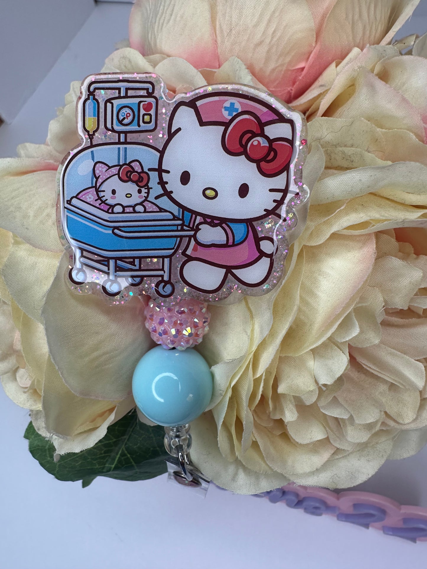 Kitty NICU Nurse Badge Reel