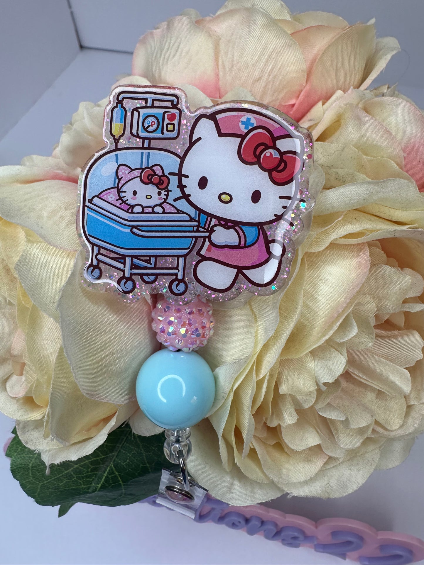 Kitty NICU Nurse Badge Reel