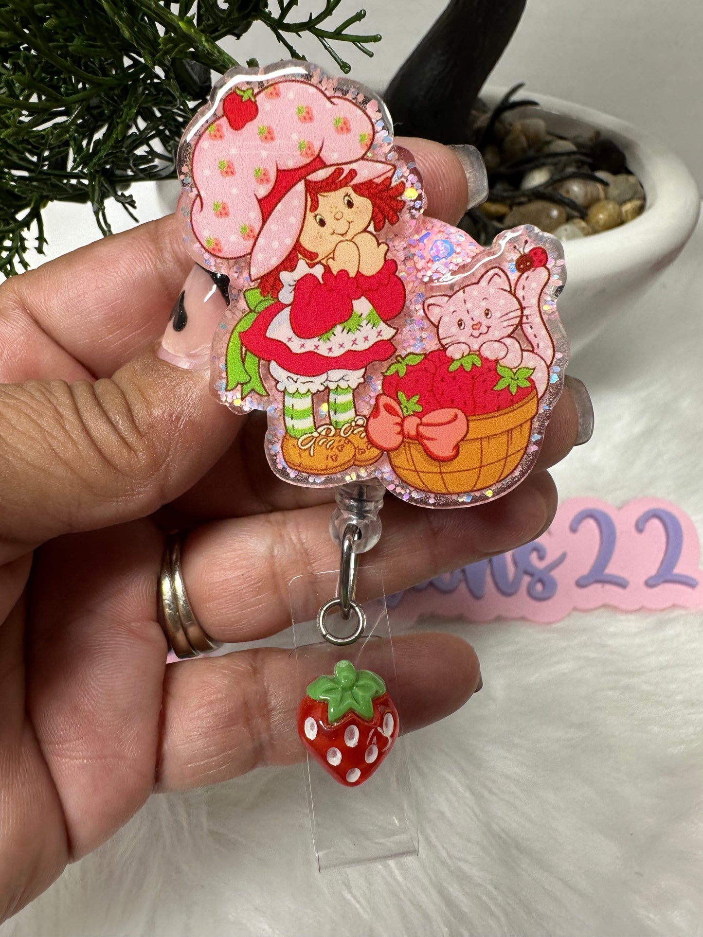 Strawberry Girl Badge Reel