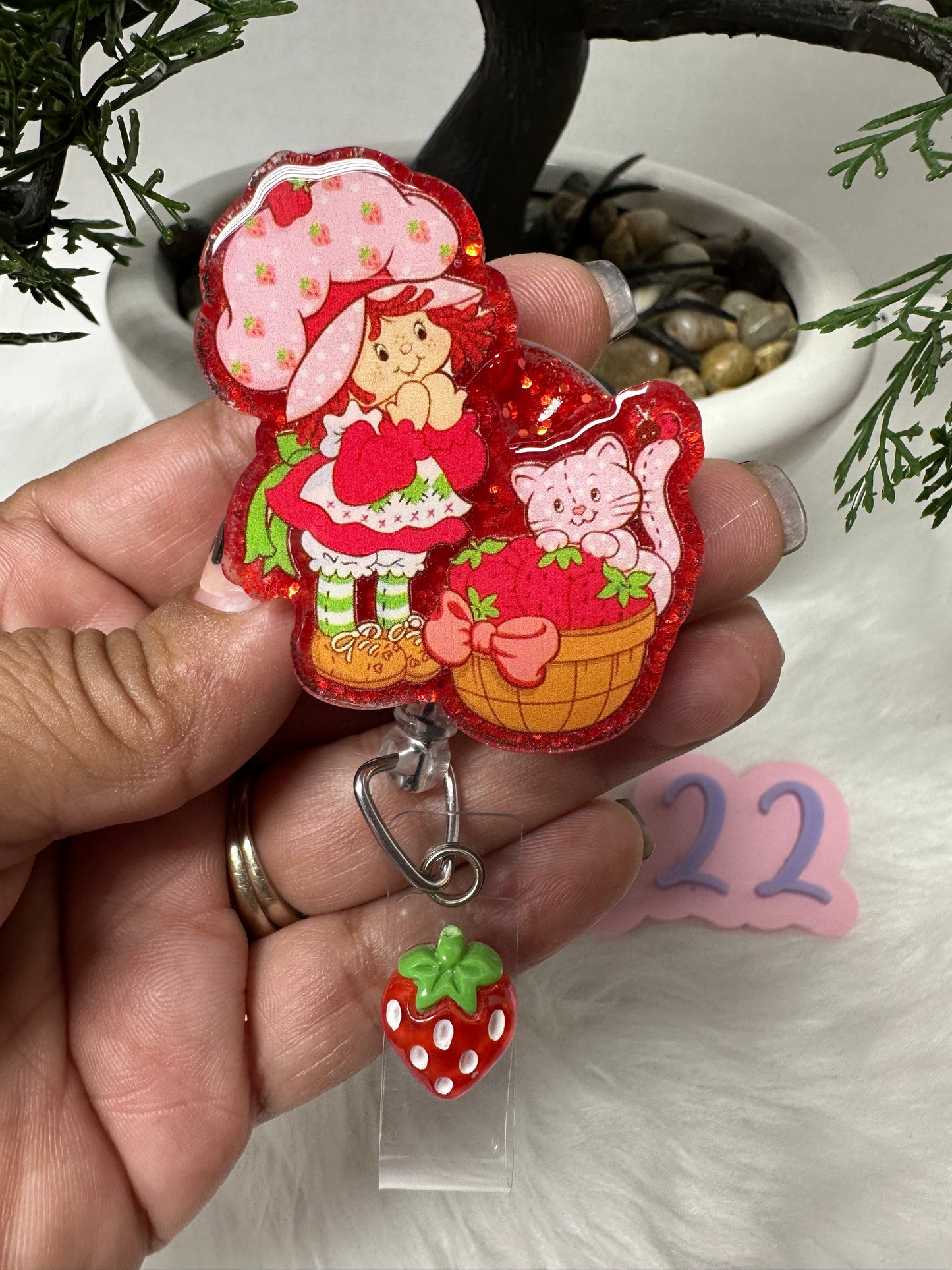 Strawberry Girl Badge Reel