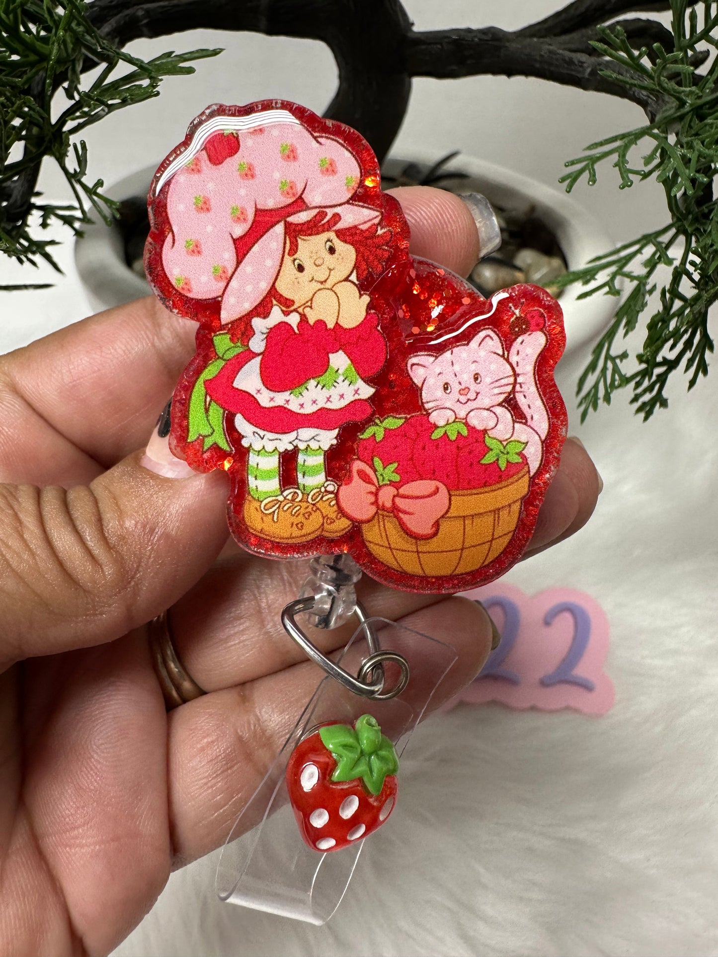 Strawberry Girl Badge Reel