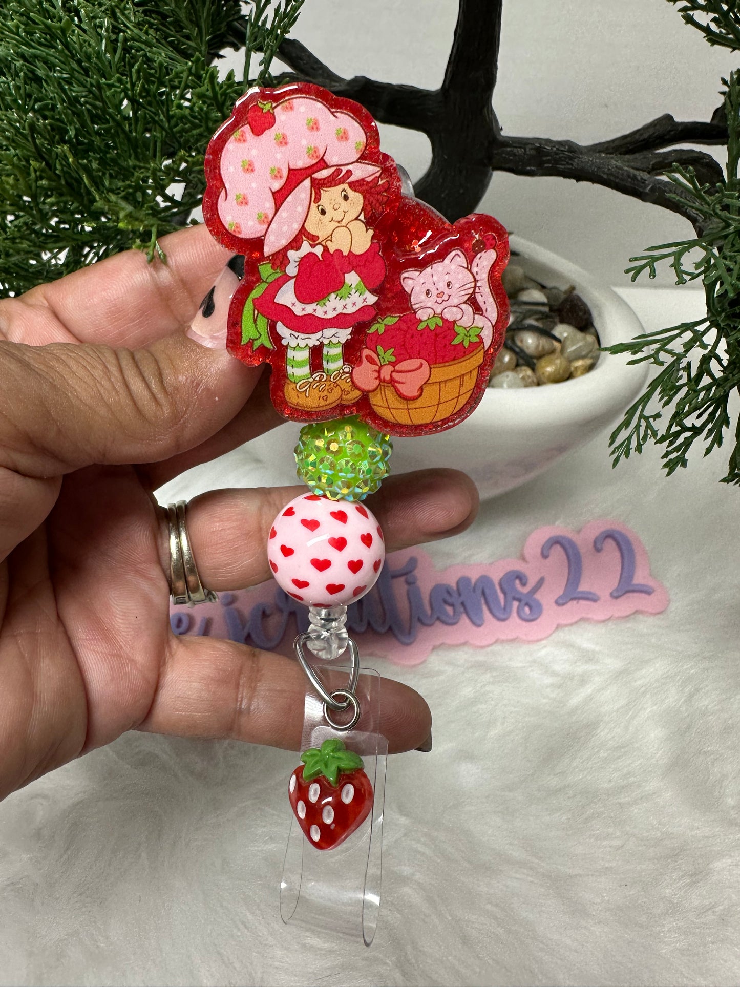 Strawberry Girl Badge Reel