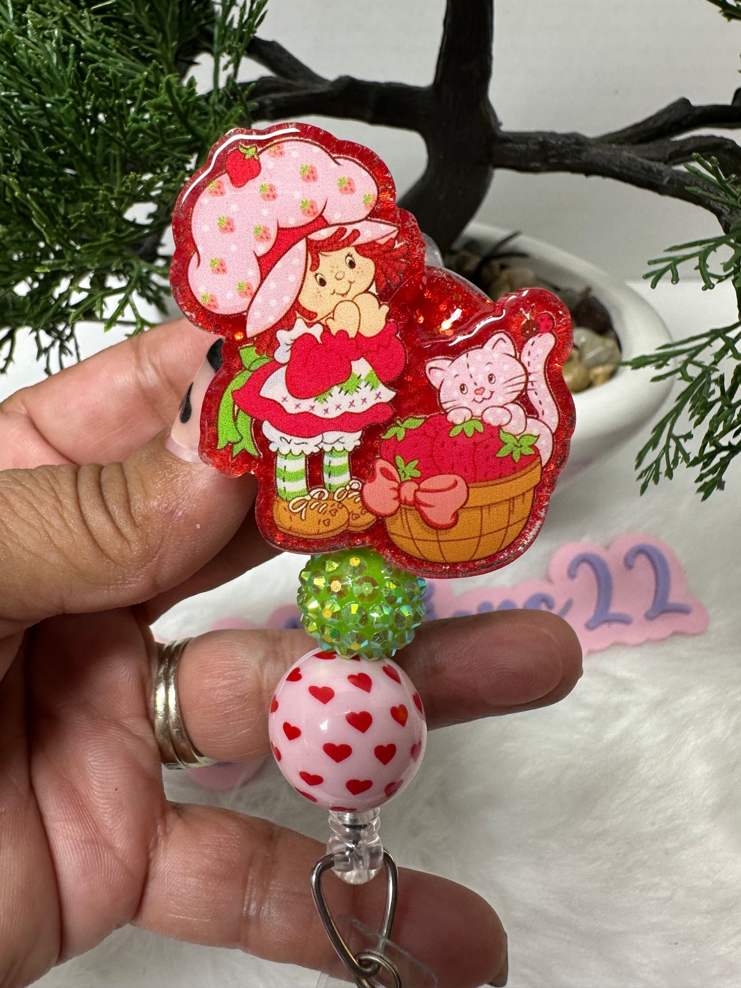Strawberry Girl Badge Reel