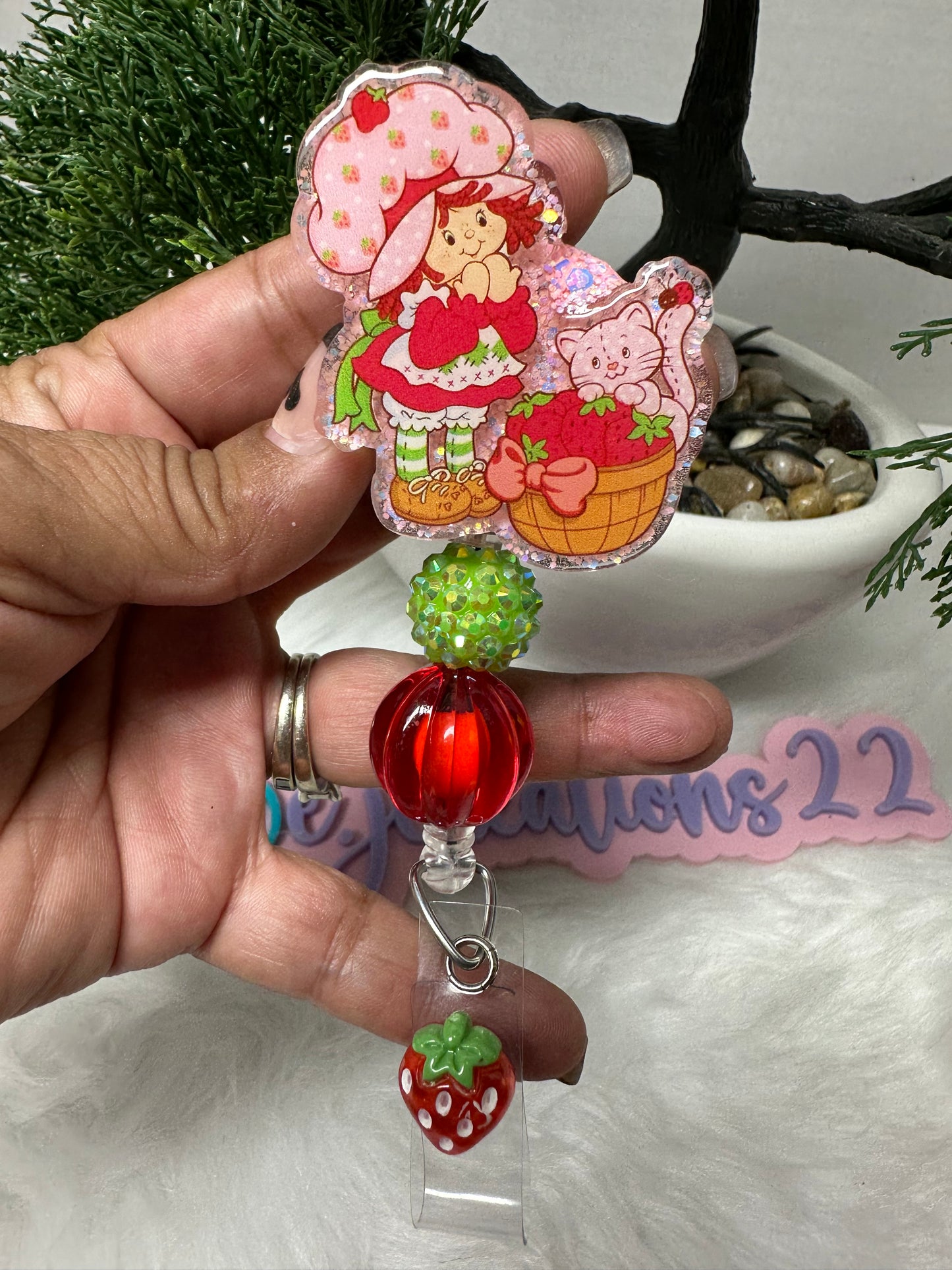 Strawberry Girl Badge Reel