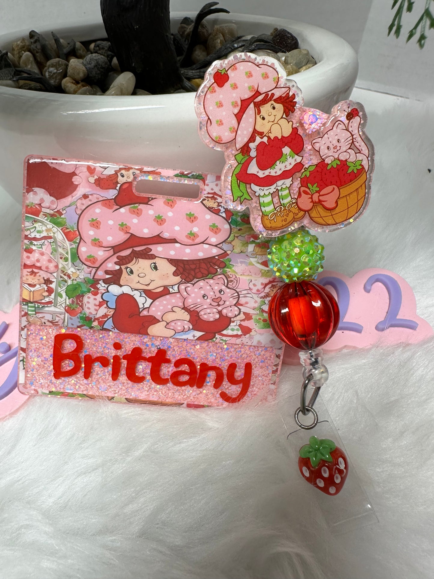 Strawberry Girl Badge Buddy Set