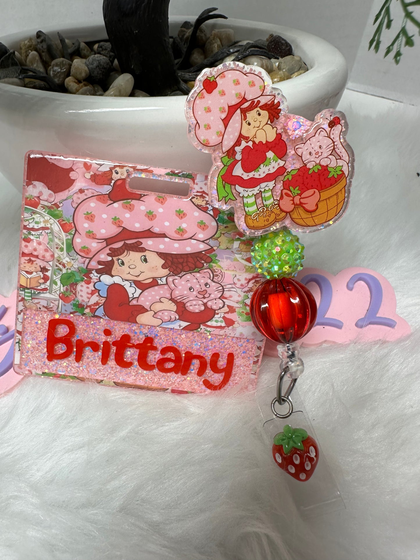 Strawberry Girl Badge Buddy Set