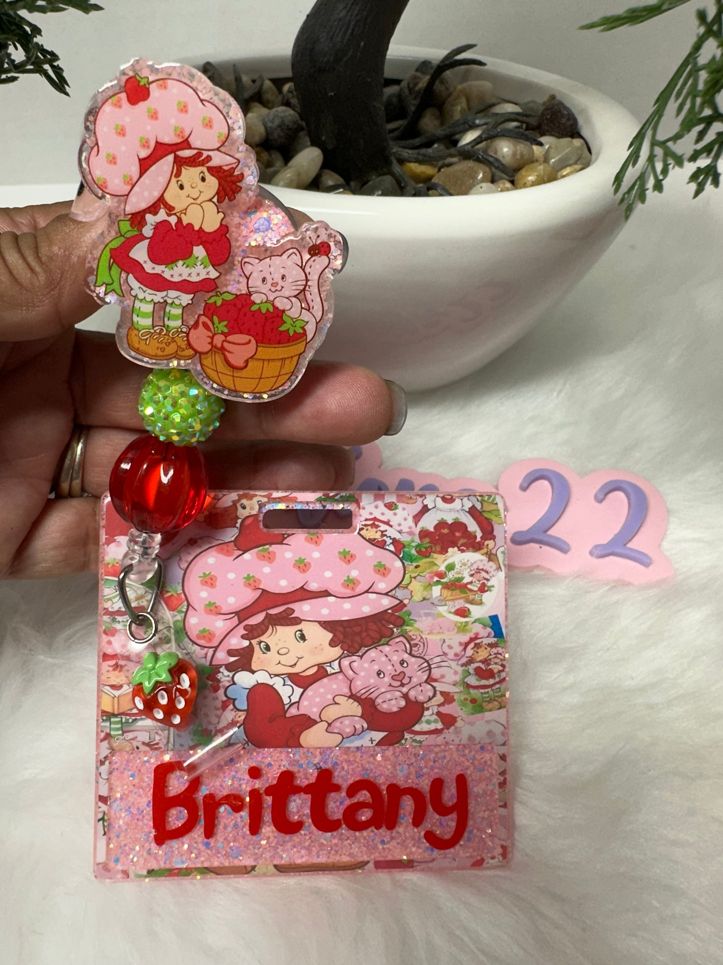 Strawberry Girl Badge Buddy Set