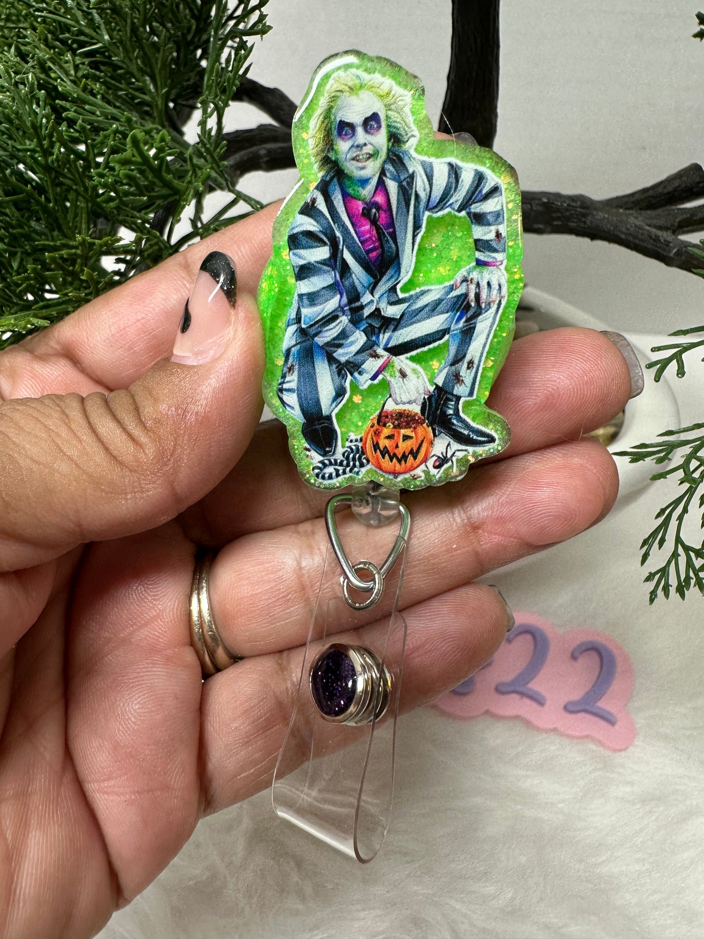 BeetleJuice Badge Reel