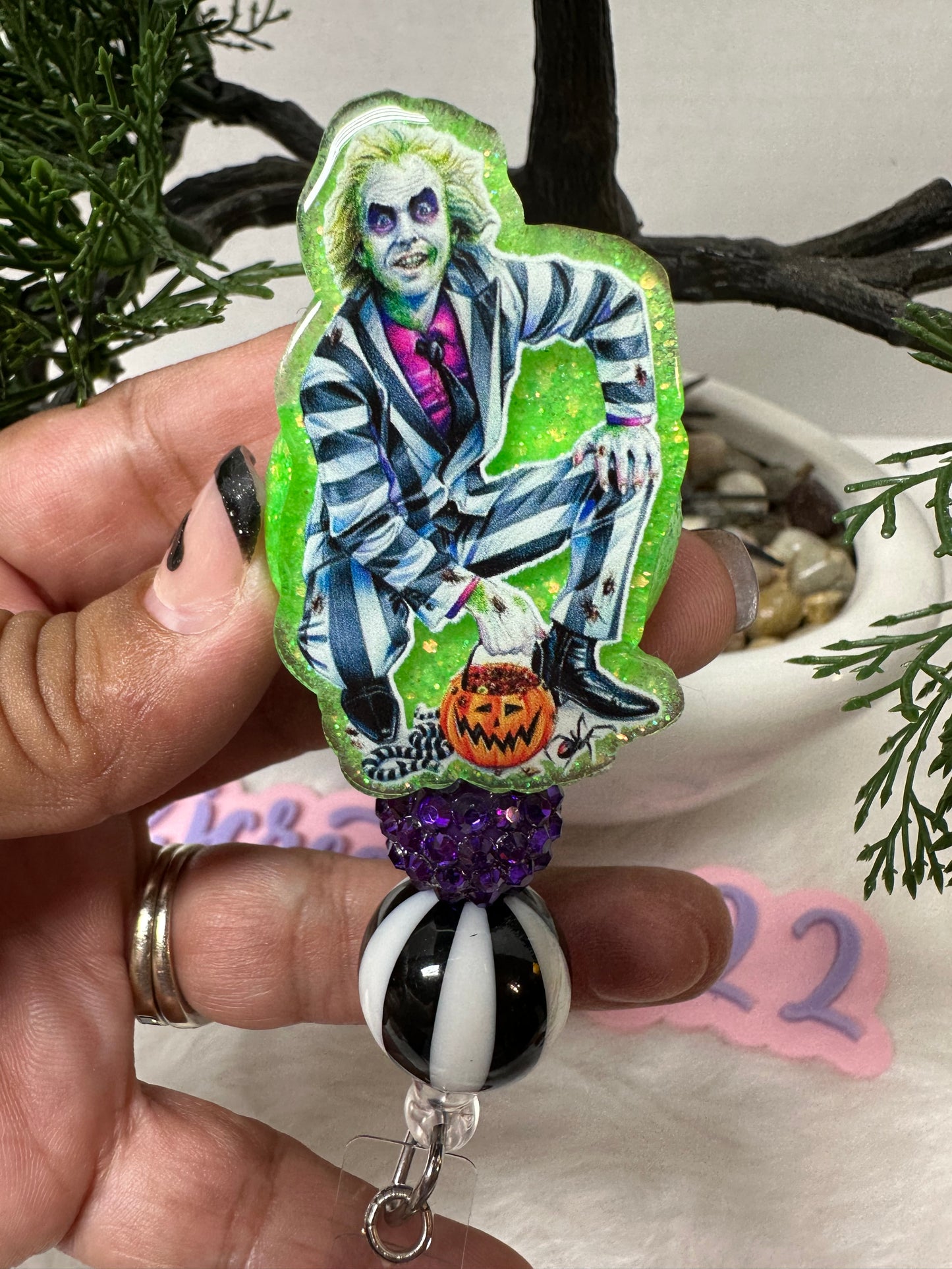 BeetleJuice Badge Reel