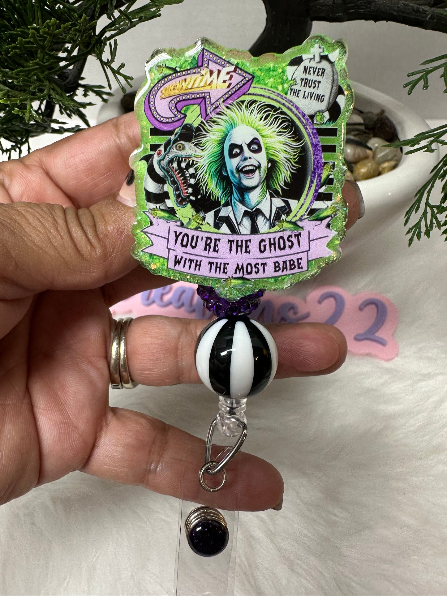 BeetleJuice Badge Reel