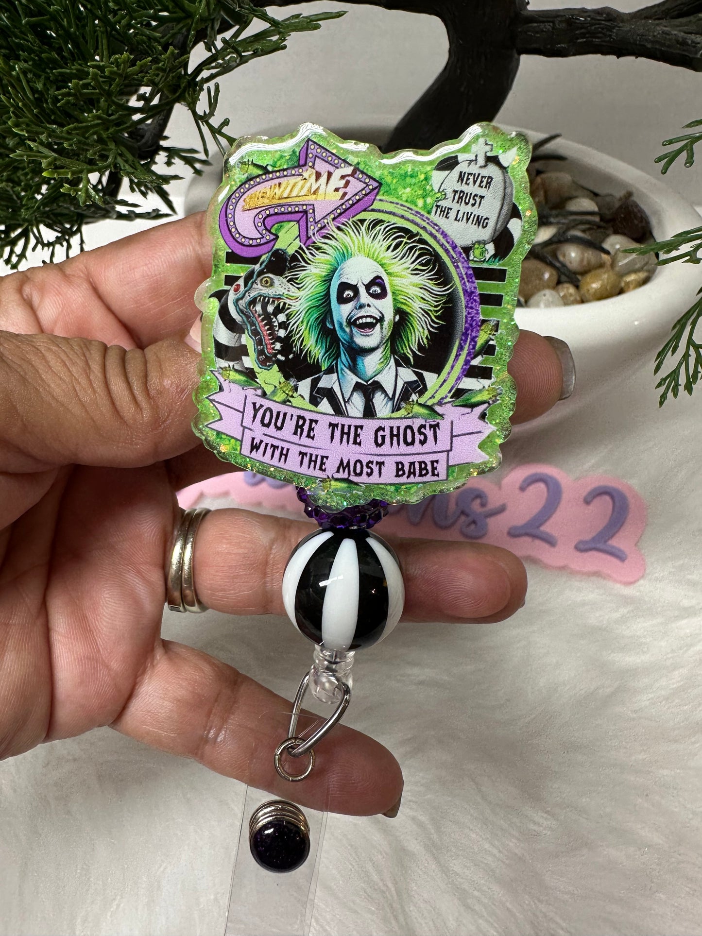 BeetleJuice Badge Reel