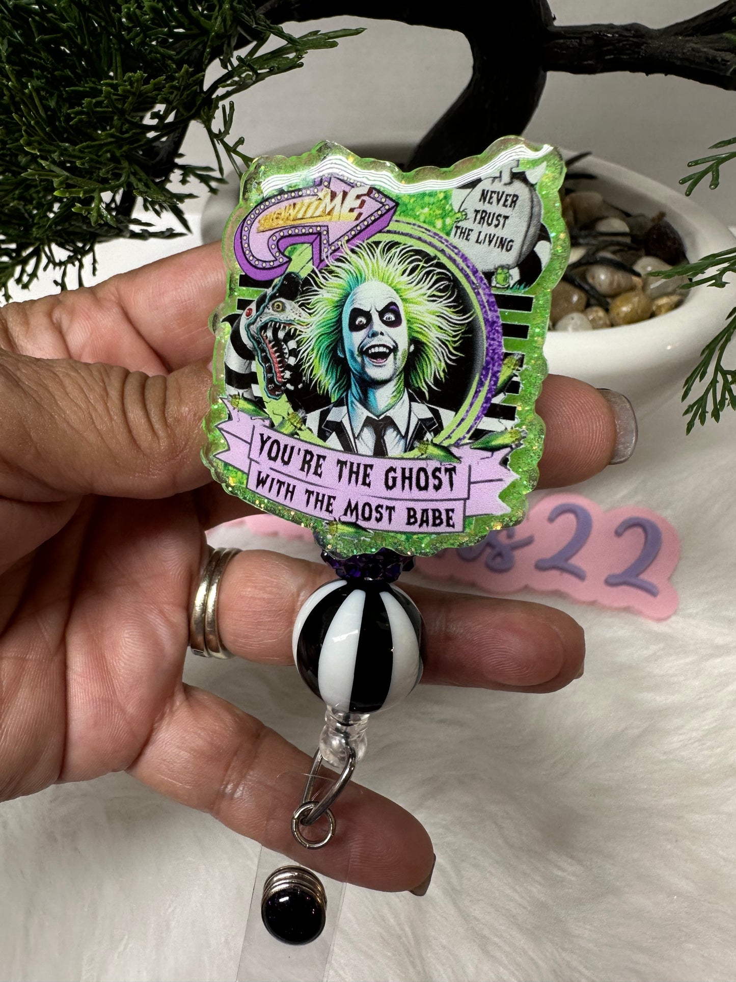 BeetleJuice Badge Reel