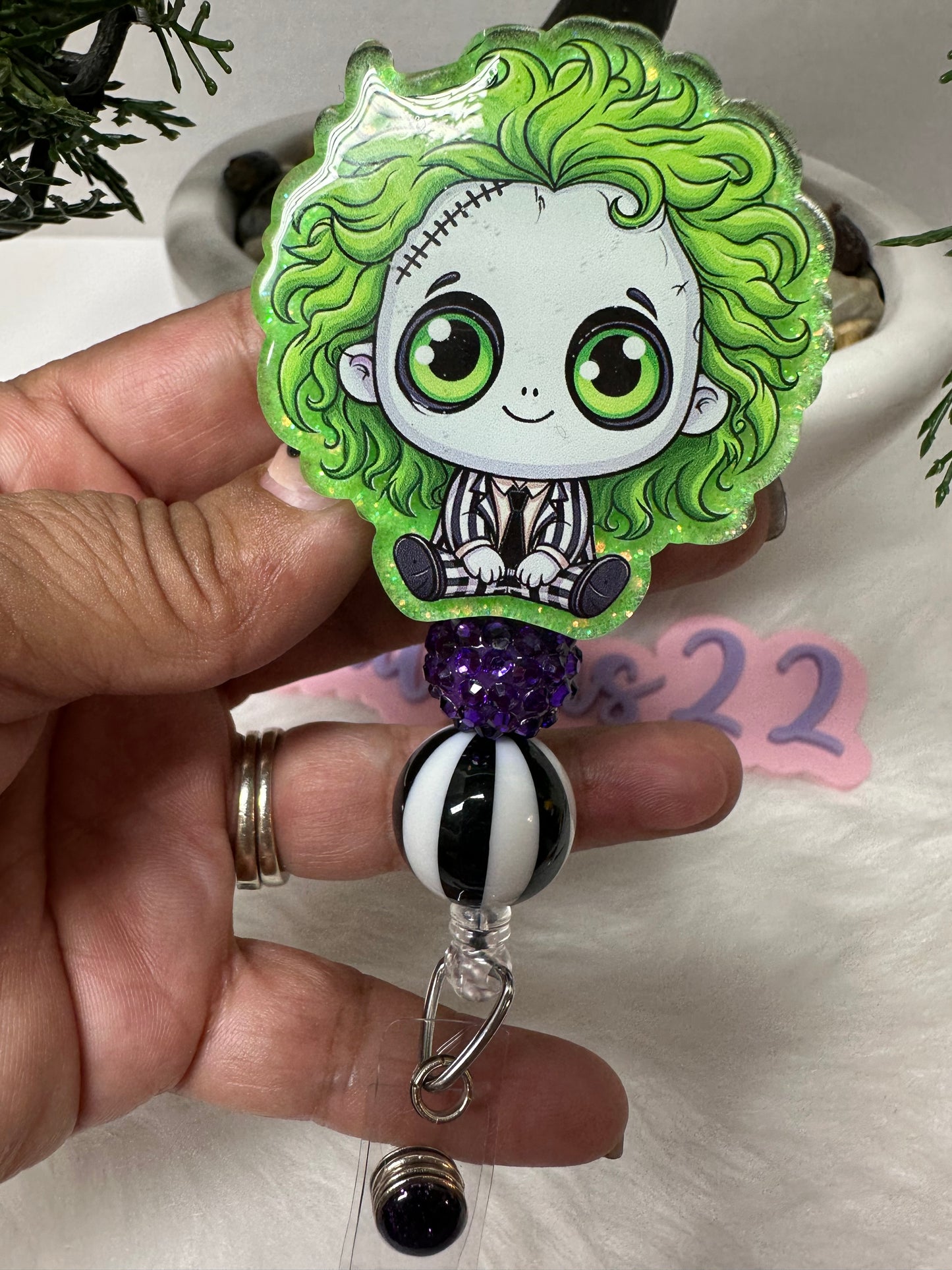 BeetleJuice Badge Reel