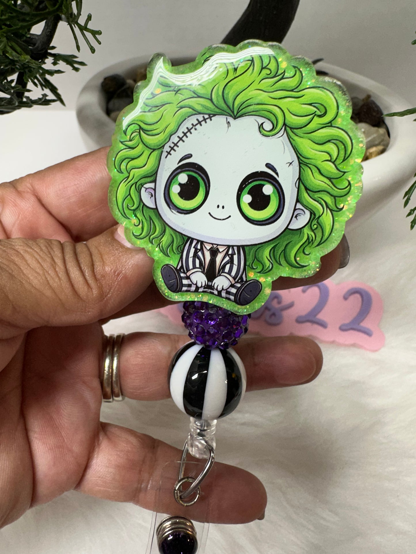 BeetleJuice Badge Reel