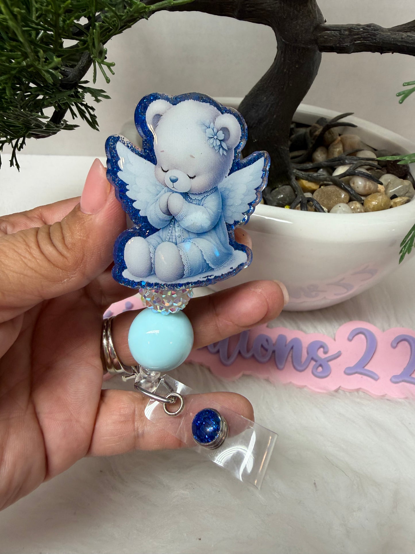 Angel Bear Badge Reel
