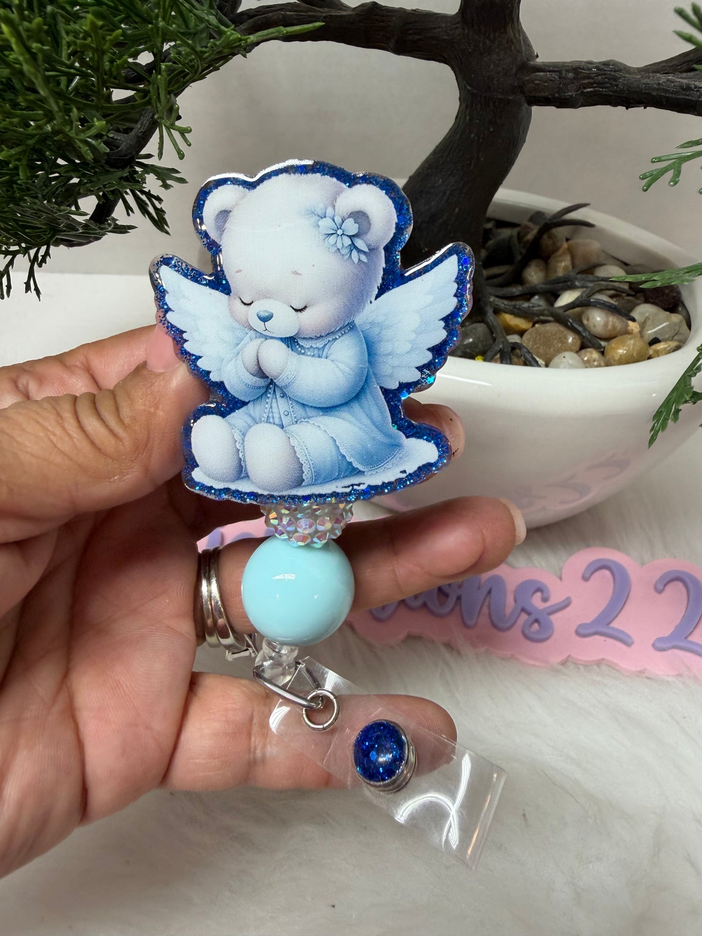 Angel Bear Badge Reel