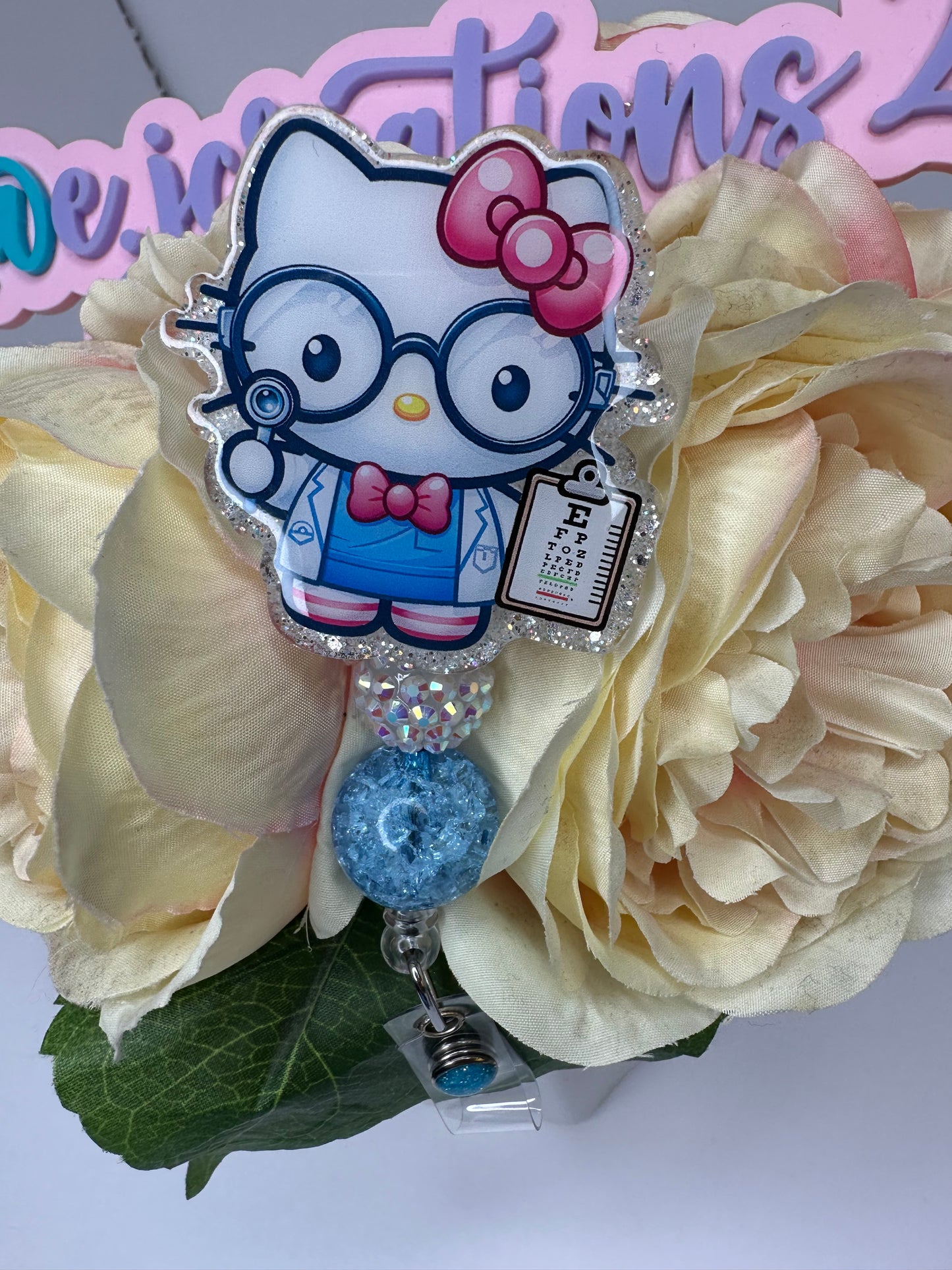 Kitty Optometrist Badge Reel