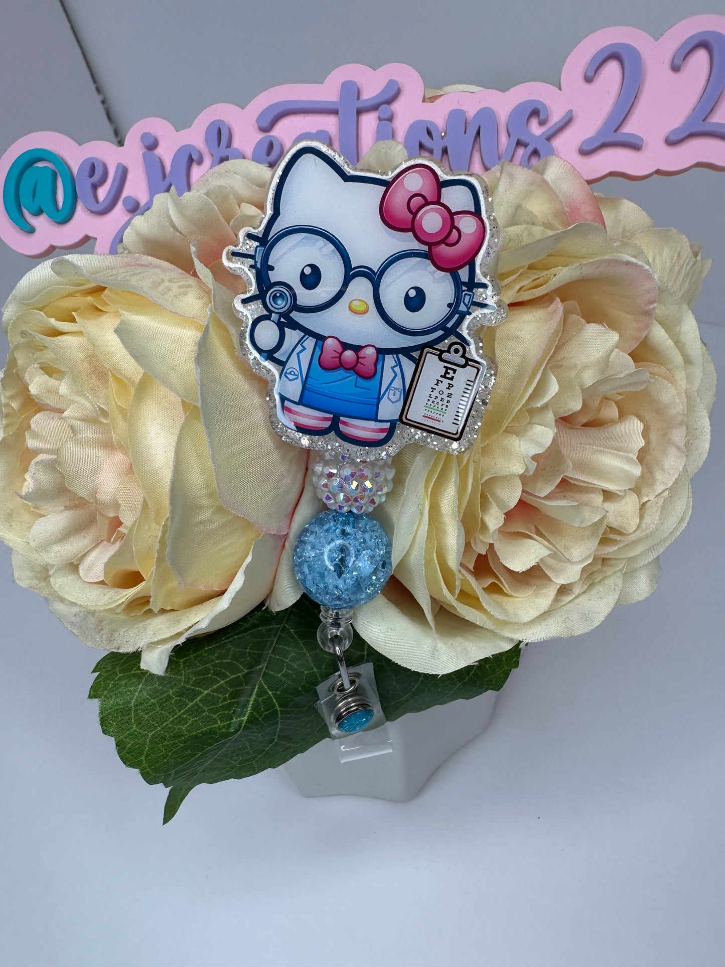 Kitty Optometrist Badge Reel